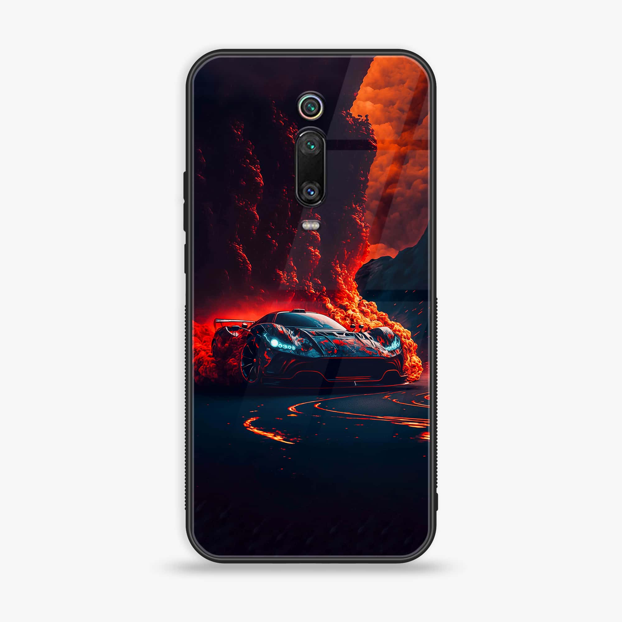 Xiaomi Mi 9T - Racing Series - Premium Printed Glass soft Bumper shock Proof Case