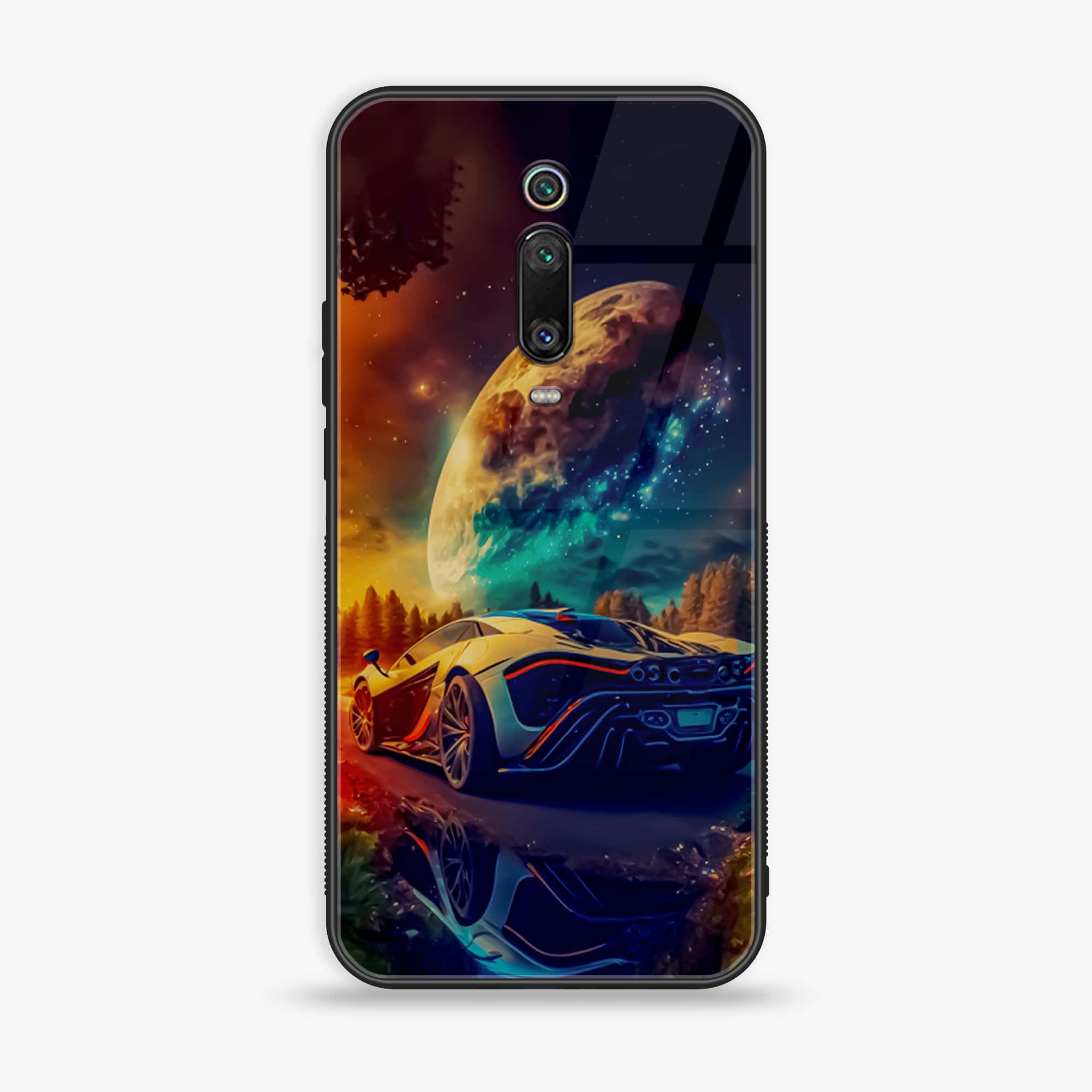 Xiaomi Mi 9T - Racing Series - Premium Printed Glass soft Bumper shock Proof Case