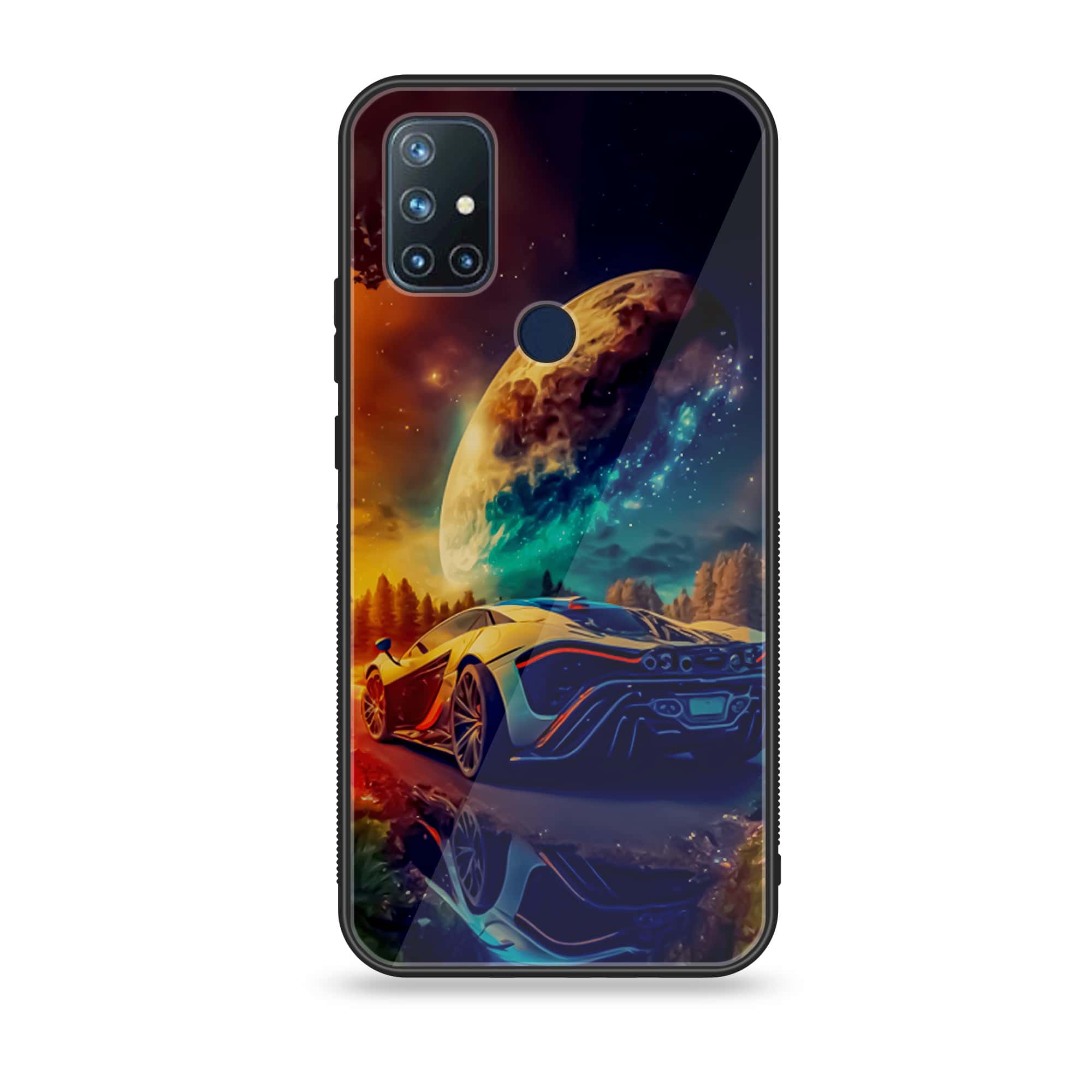 OnePlus Nord N10-Racing Series - Premium Printed Glass soft Bumper shock Proof Case
