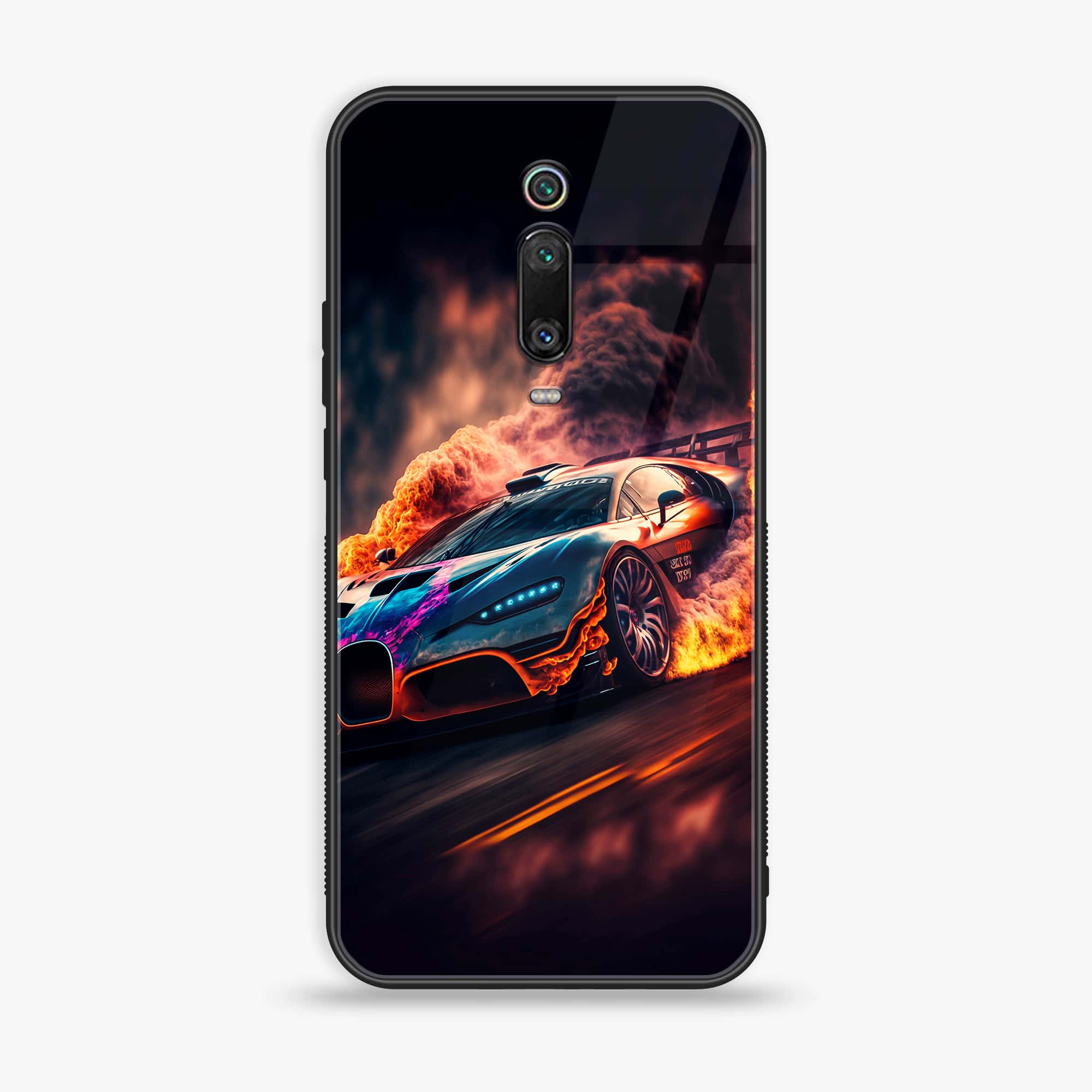 Xiaomi Mi 9T - Racing Series - Premium Printed Glass soft Bumper shock Proof Case