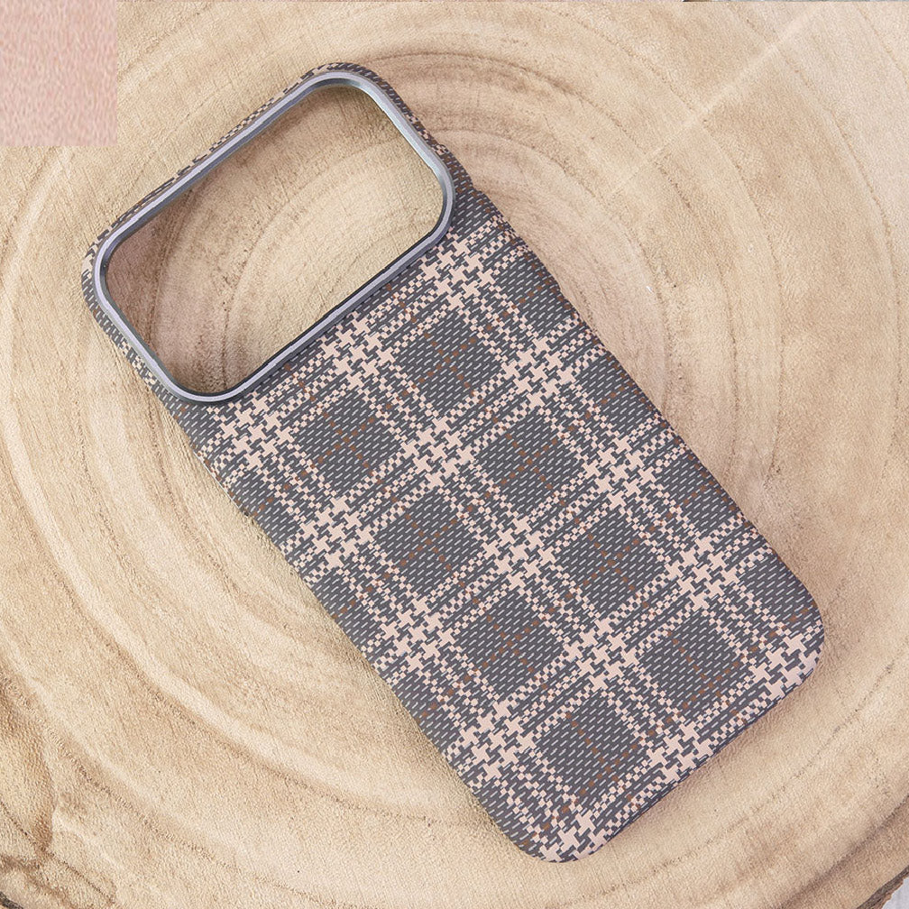 iPhone 17 Pro Max Cover Premium Piblue Carbon Fiber Texture Ultra Thin Shell Case With Metal Camera Ring Borders