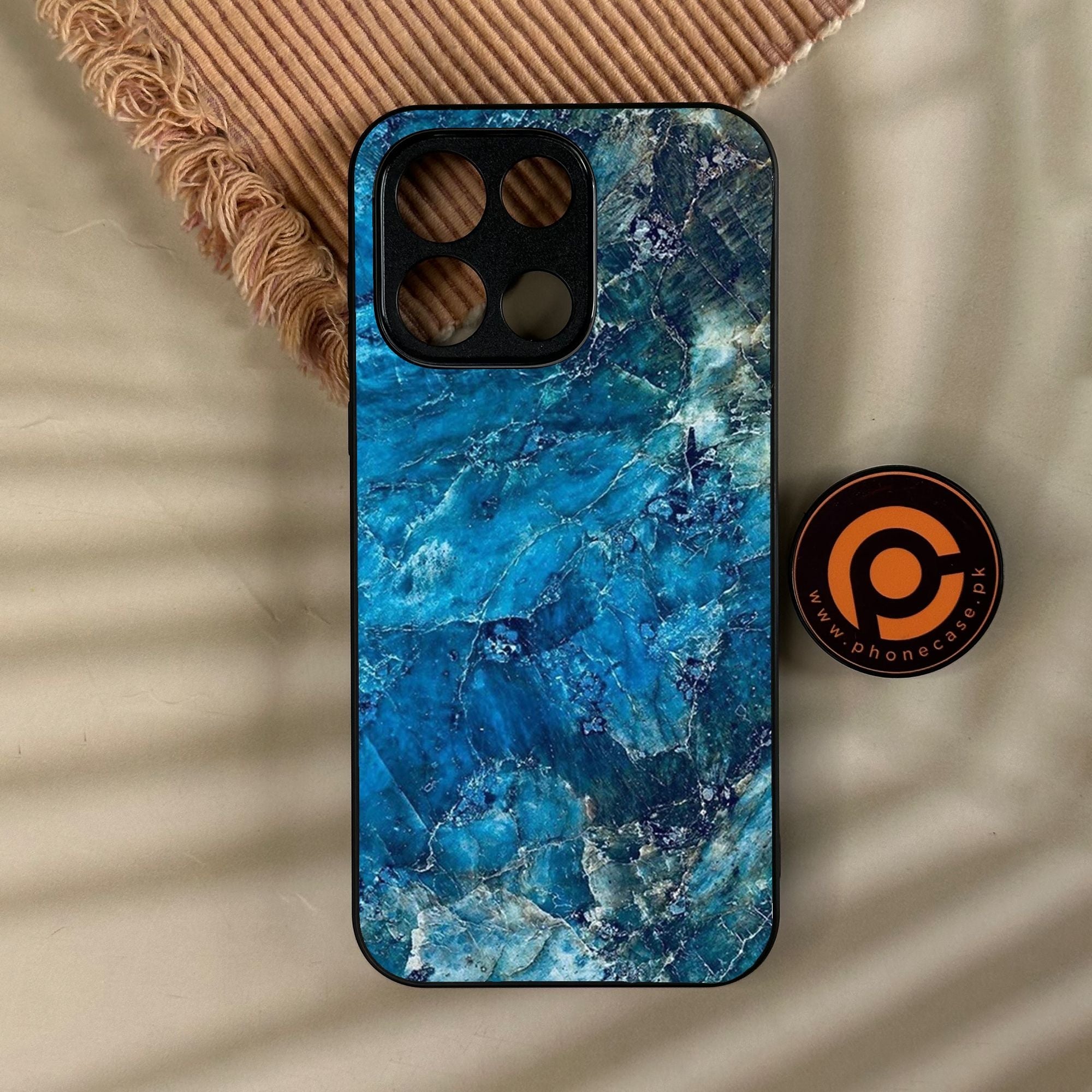 OnePlus Turbo 6 - Blue Marble Design 10 - Premium Metal Printed Soft Bumper Shock Proof Case