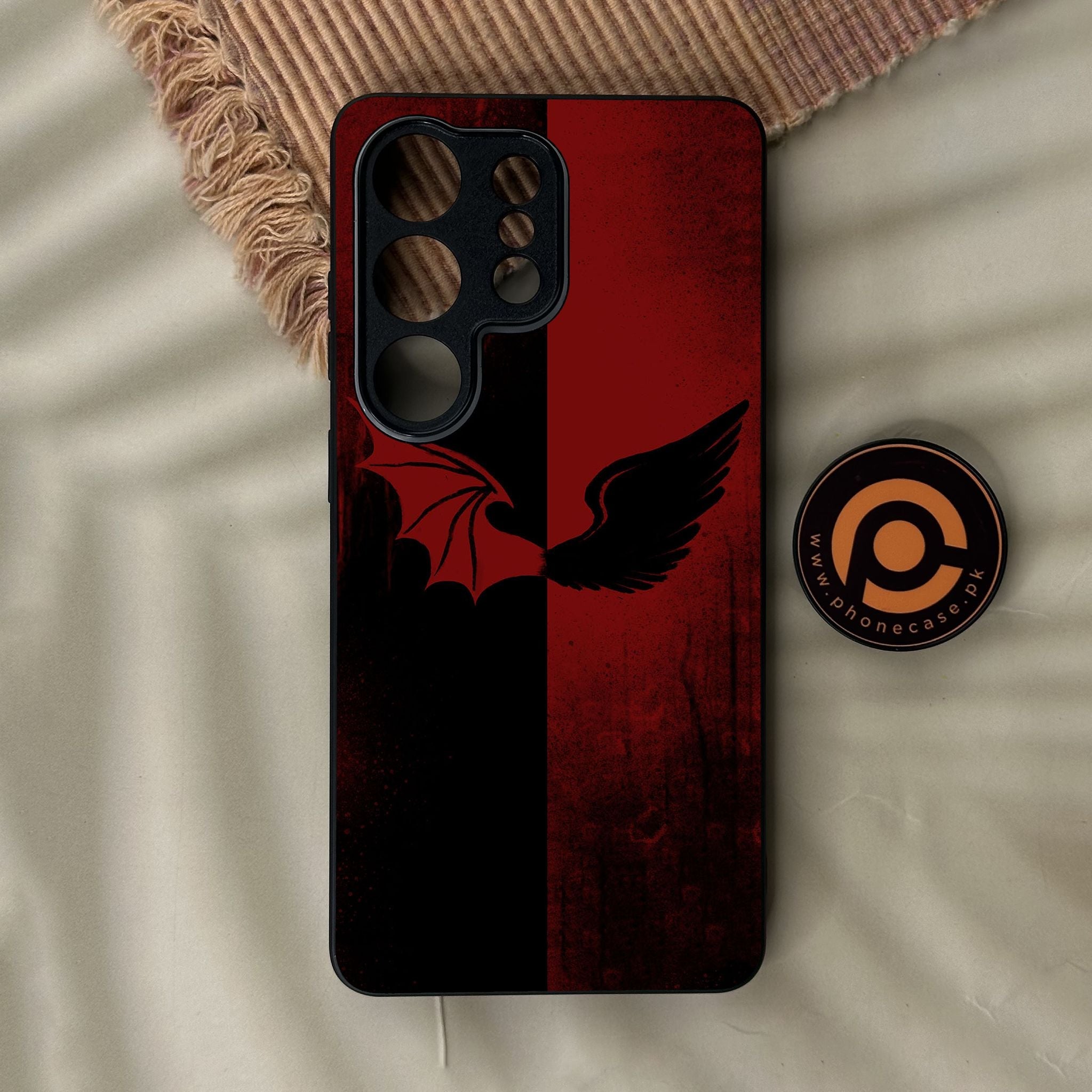 Galaxy S26 Ultra - Angel 2.0 Design 6 - Premium Metal Printed Soft Bumper Shock Proof Case