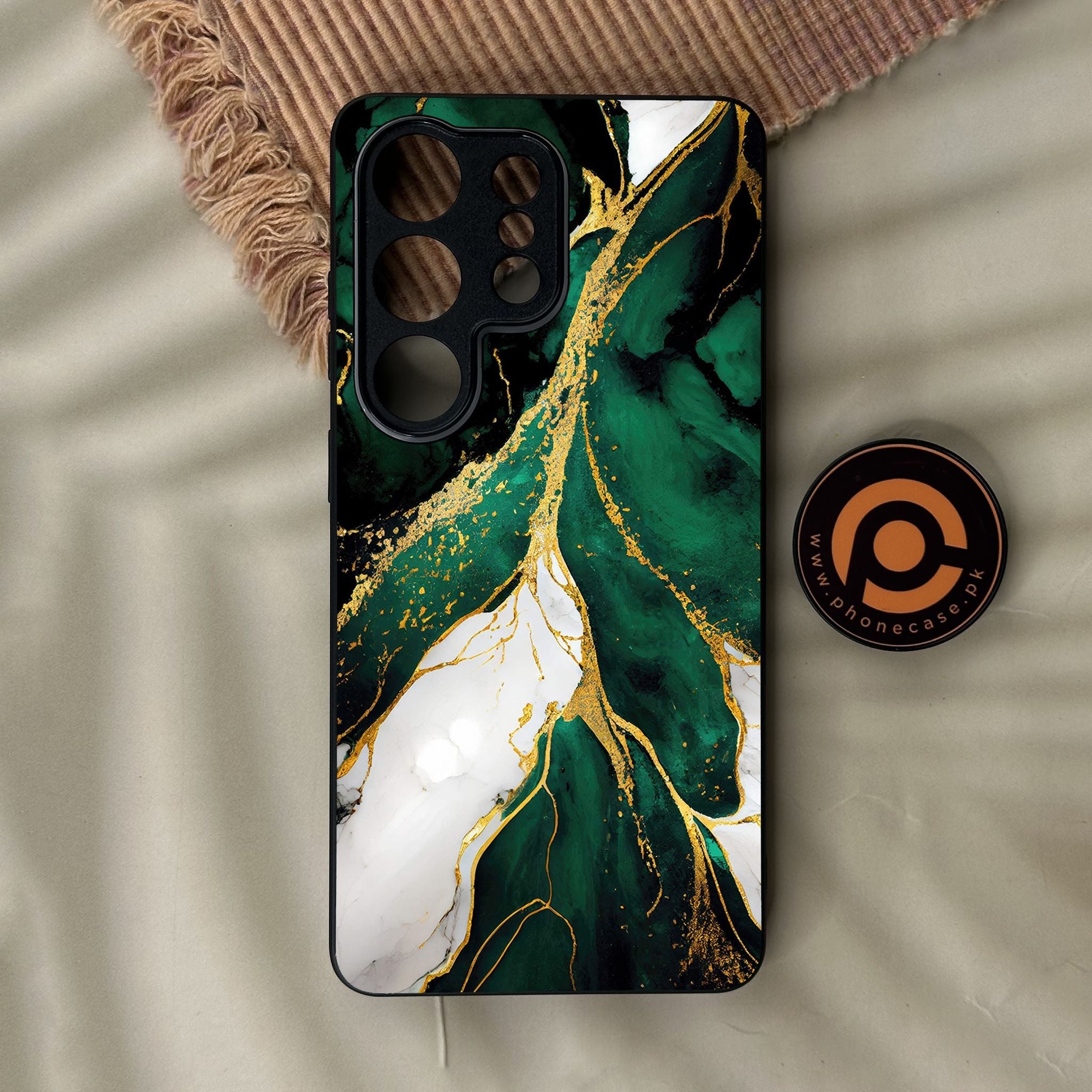 Galaxy S26 Ultra - Liquid Marble Design 7 - Premium Metal Printed Soft Bumper Shock Proof Case