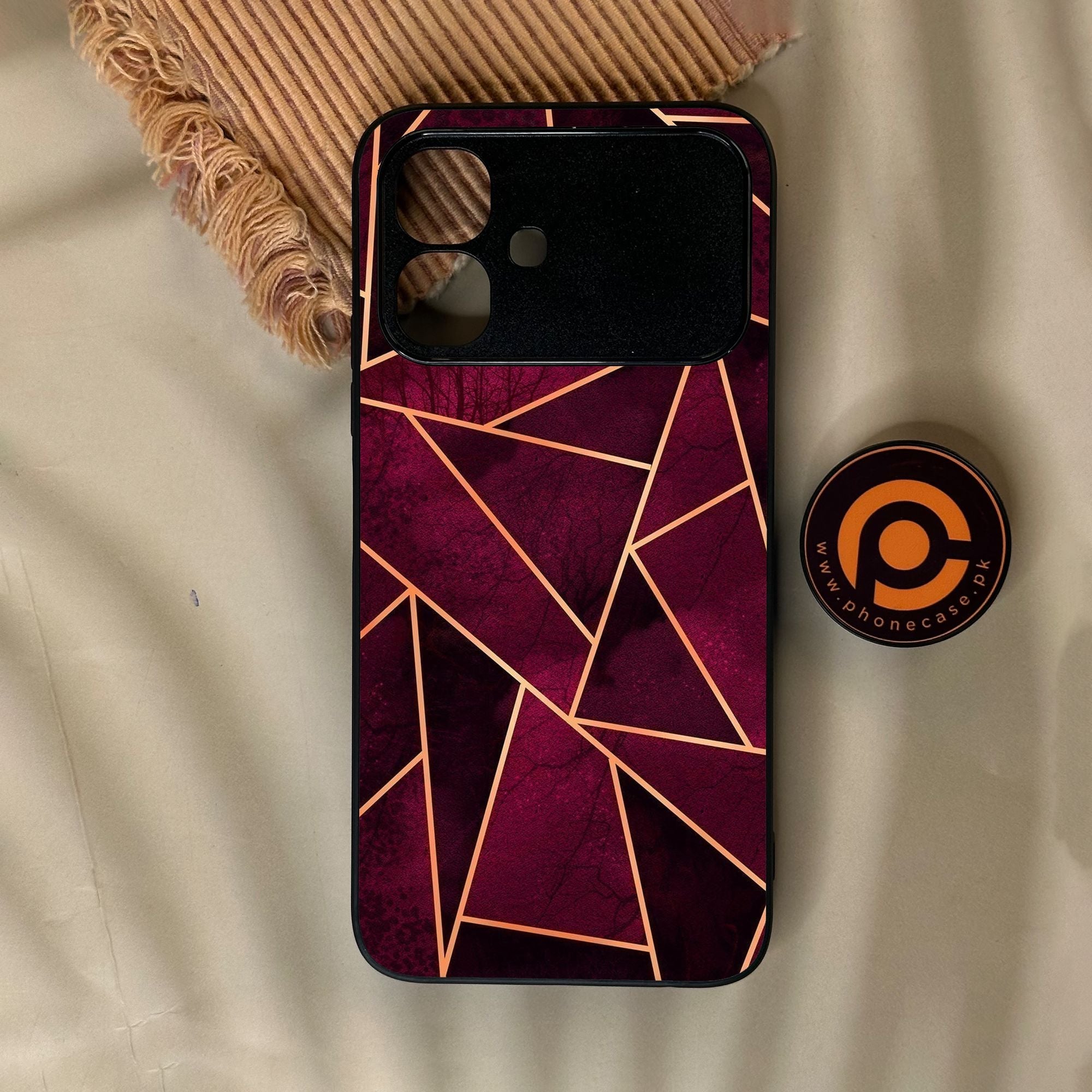 Infinix Smart 20 - Geometric Design 4 - Premium Metal Printed Soft Bumper Shock Proof Case