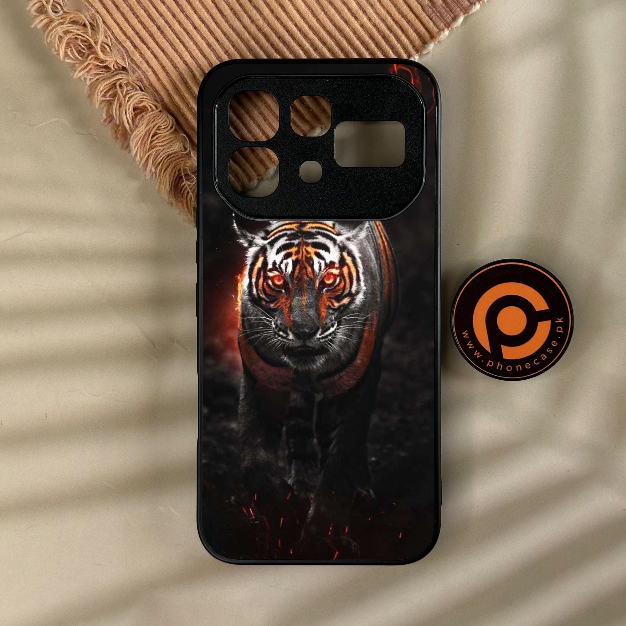 Infinix Note 60 Pro - Tiger Design 6 - Premium Metal Printed Soft Bumper Shock Proof Case