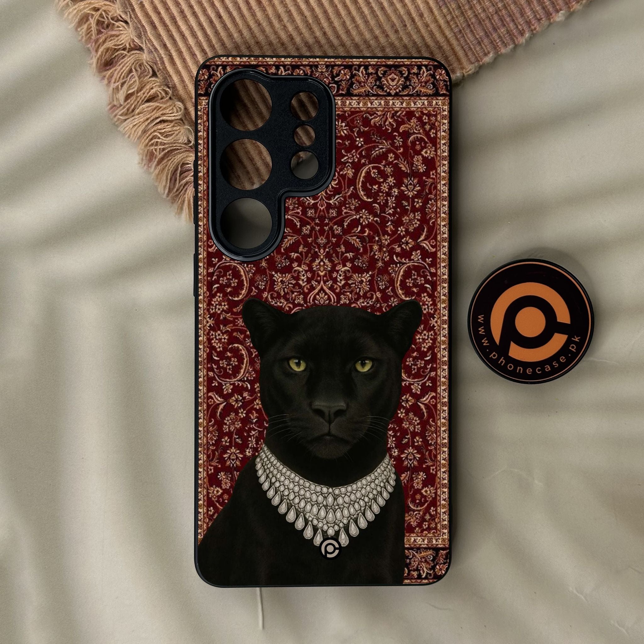 Galaxy S26 Ultra - Black Panther - Premium Metal Printed Soft Bumper Shock Proof Case