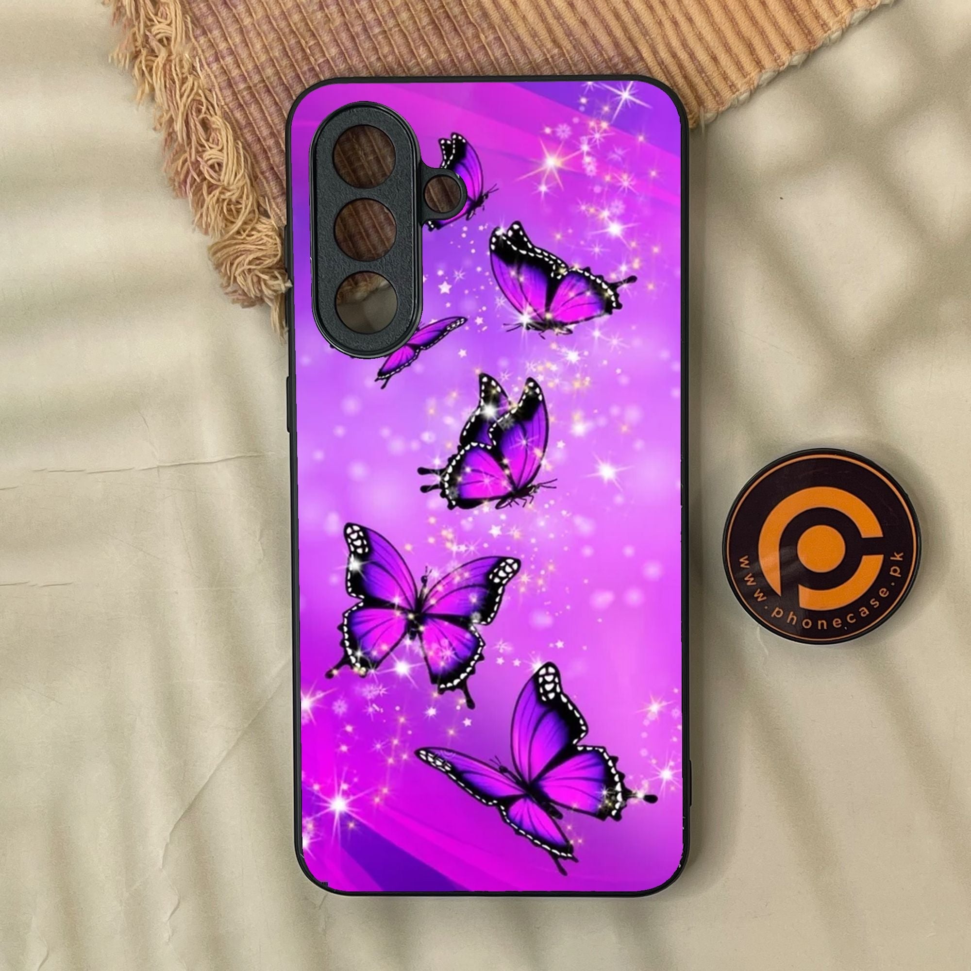 Samsung Galaxy A37 - Butterflies Design 8 - Premium Metal Printed Soft Bumper Shock Proof Case