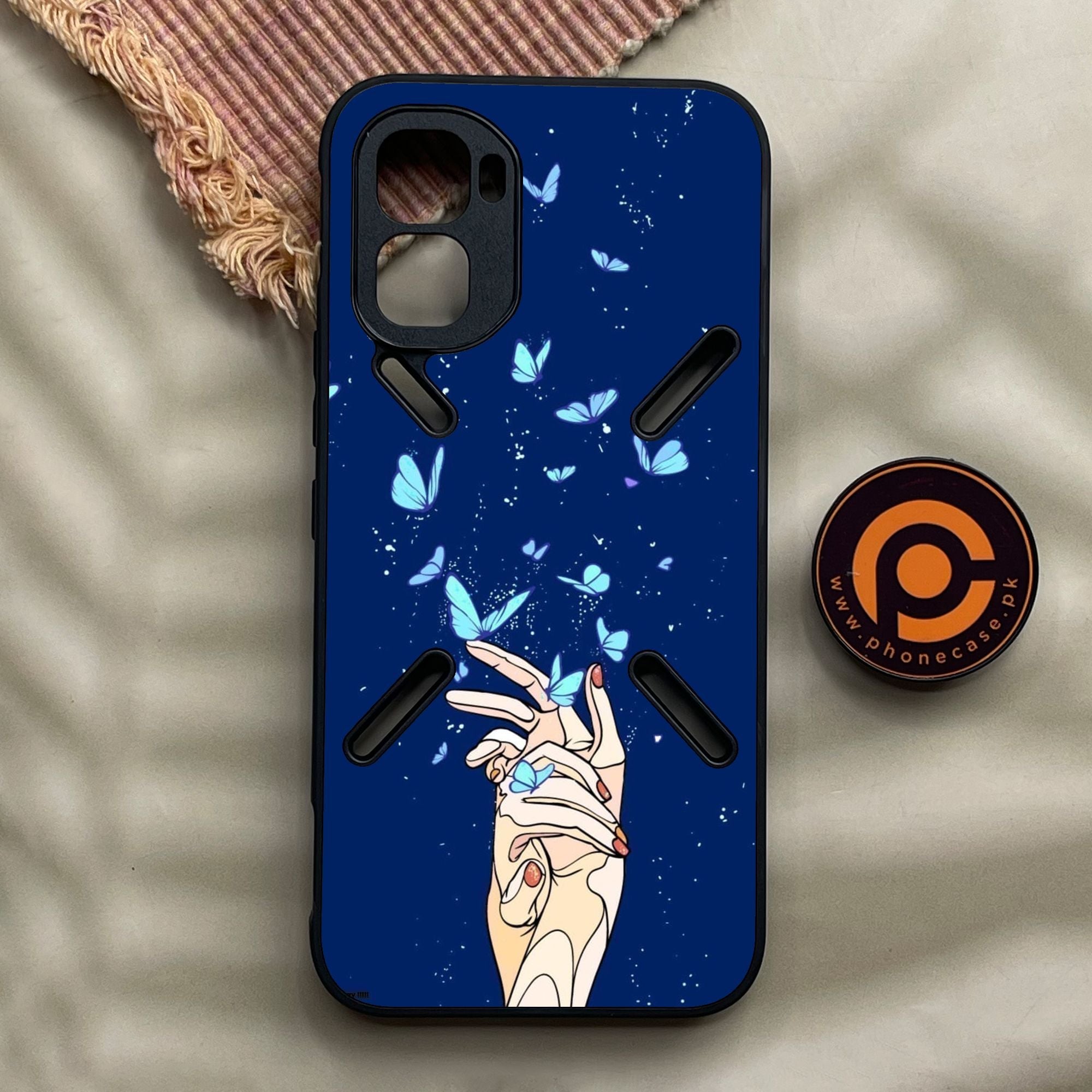 Infinix GT 50 Pro - Butterflies Design 2 - Premium Metal Printed Soft Bumper Shock Proof Case