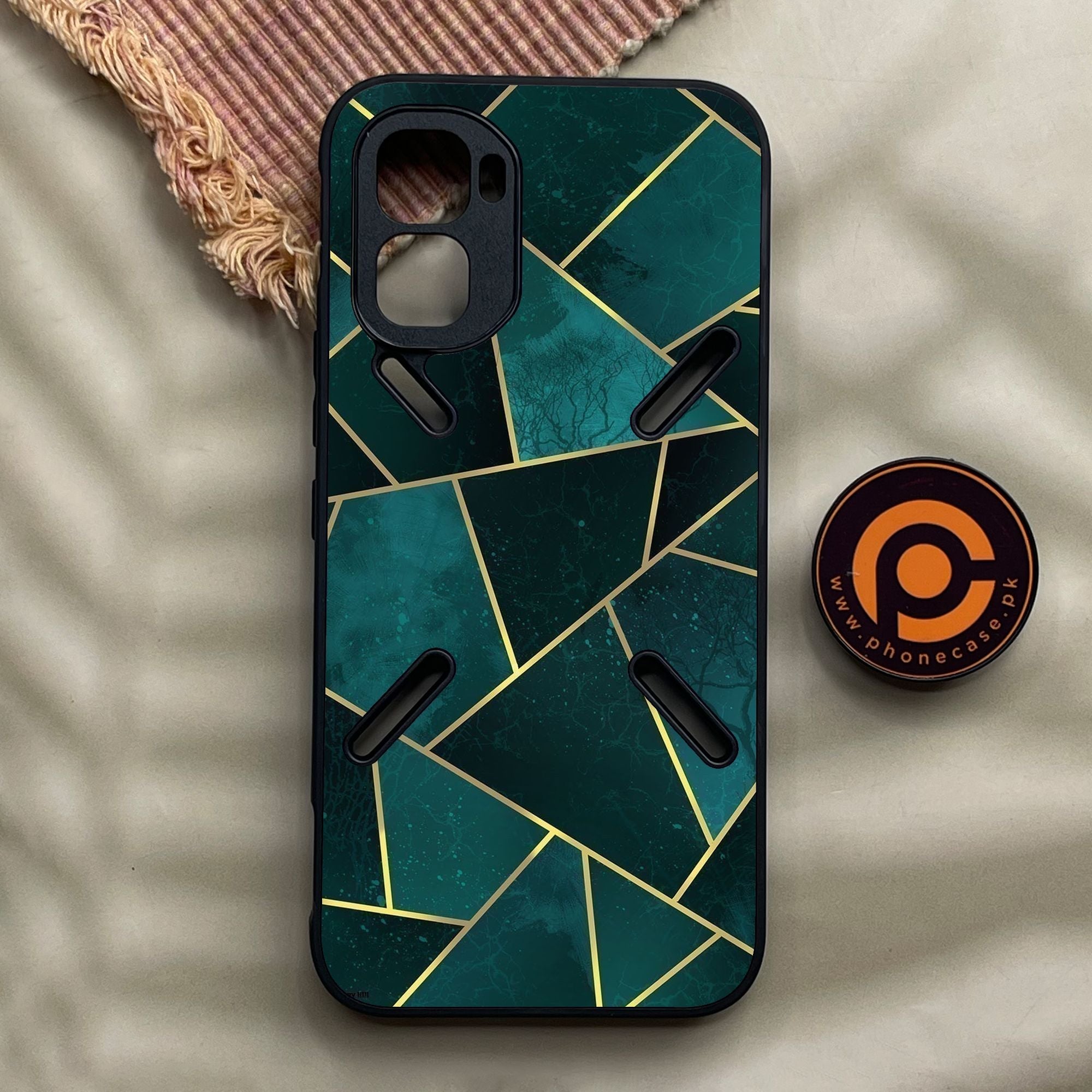 Infinix GT 50 Pro - Geometric Design 1 - Premium Metal Printed Soft Bumper Shock Proof Case