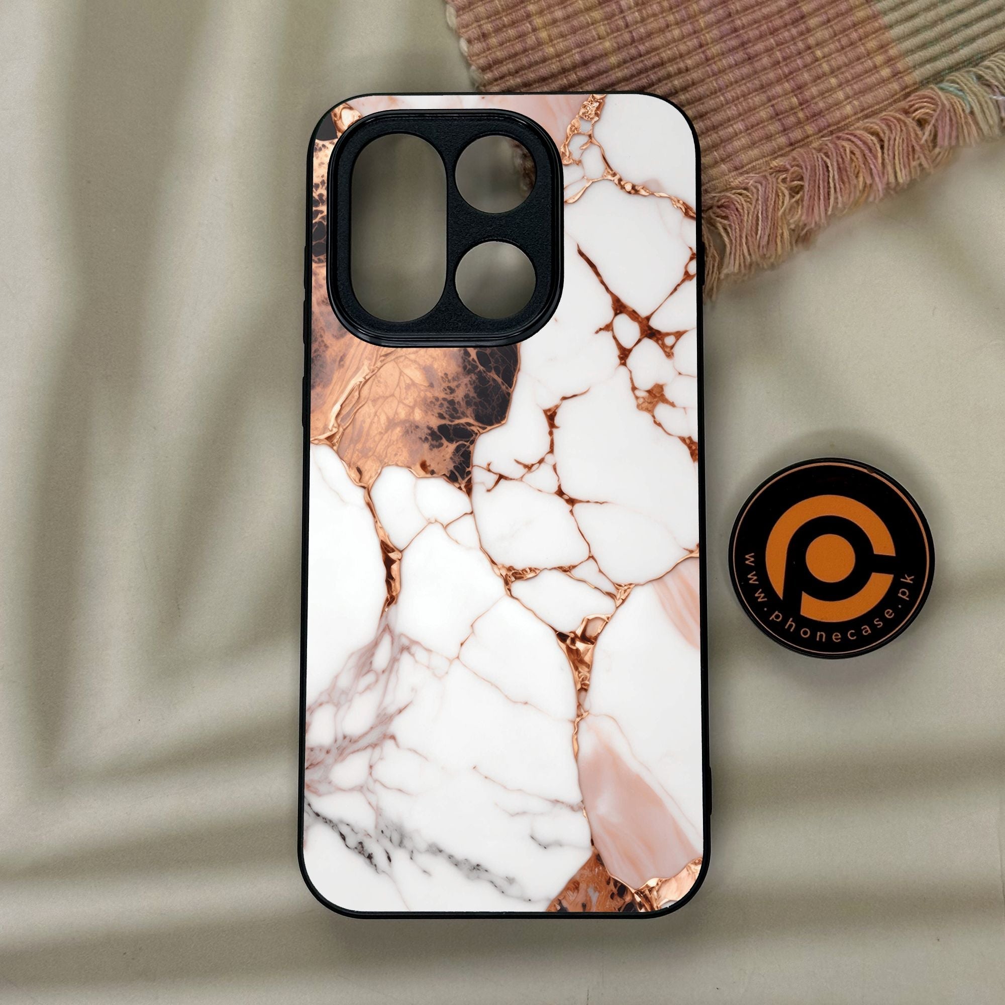 OnePlus 15 - Liquid Marble Design 5 - Premium Metal Printed Soft Bumper Shock Proof Case