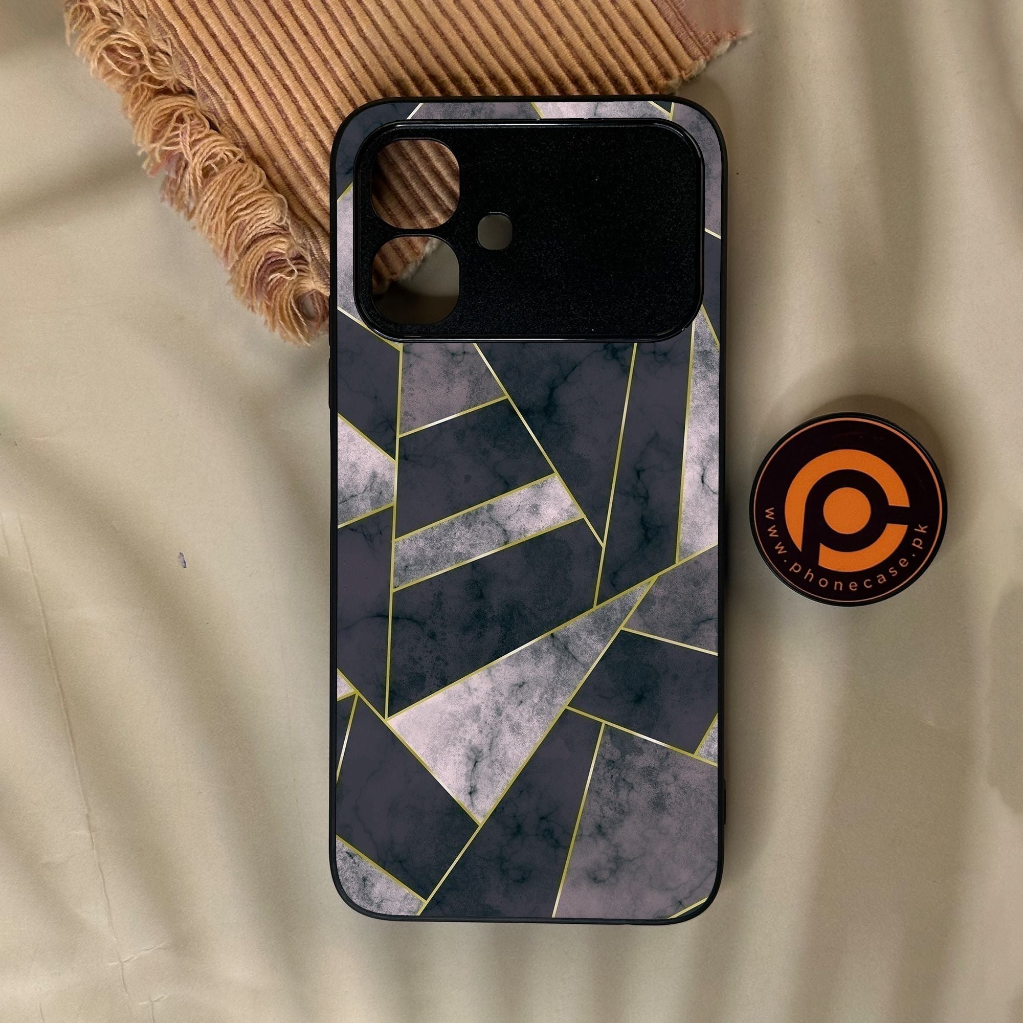 Infinix Smart 20 - Geometric Design 2 - Premium Metal Printed Soft Bumper Shock Proof Case