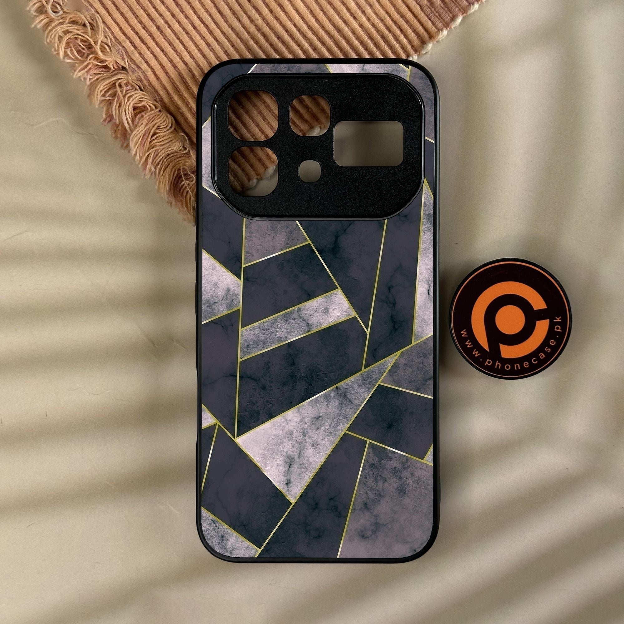 Infinix Note 60 - Geometric Design 2 - Premium Metal Printed Soft Bumper Shock Proof Case