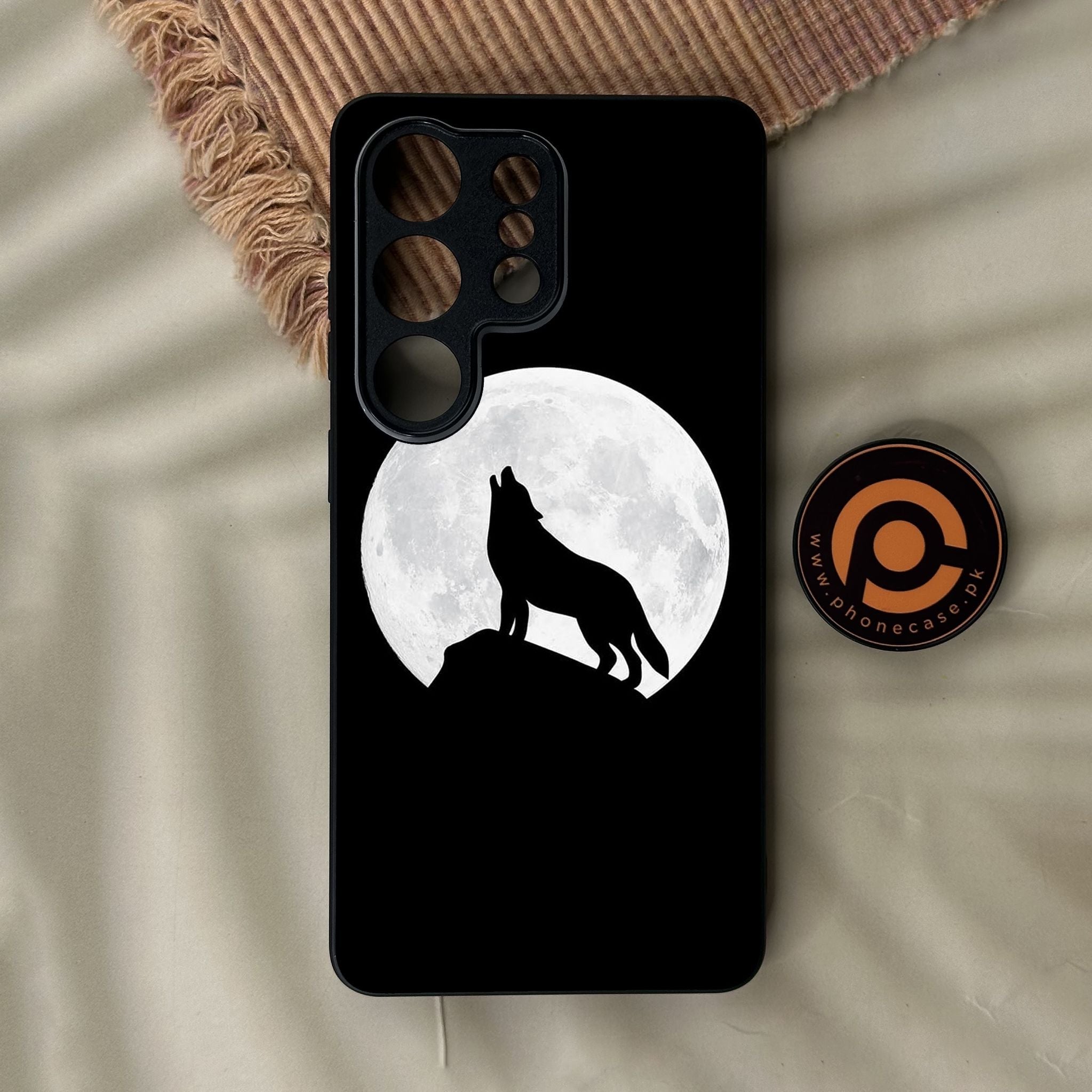 Galaxy S26 Ultra - Wolf Design 3 - Premium Metal Printed Soft Bumper Shock Proof Case