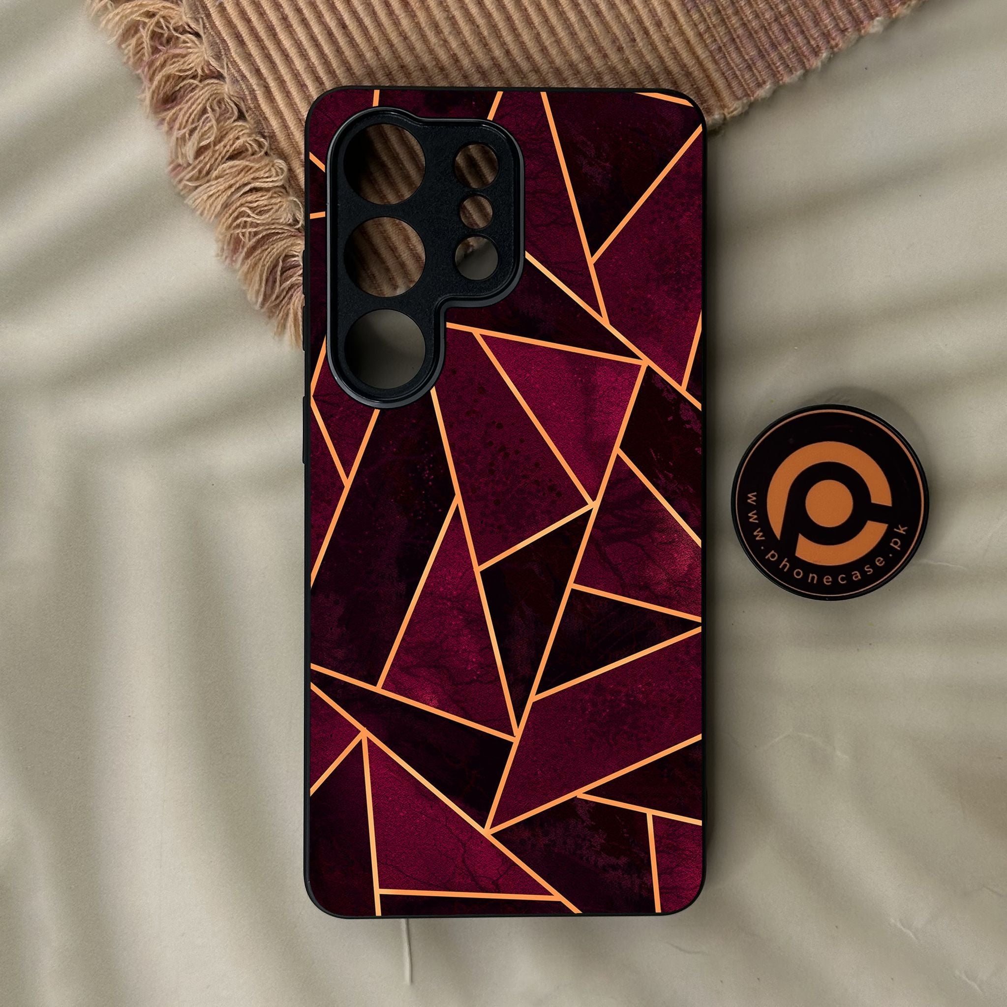 Galaxy S26 Ultra - Geometric Design 7 - Premium Metal Printed Soft Bumper Shock Proof Case