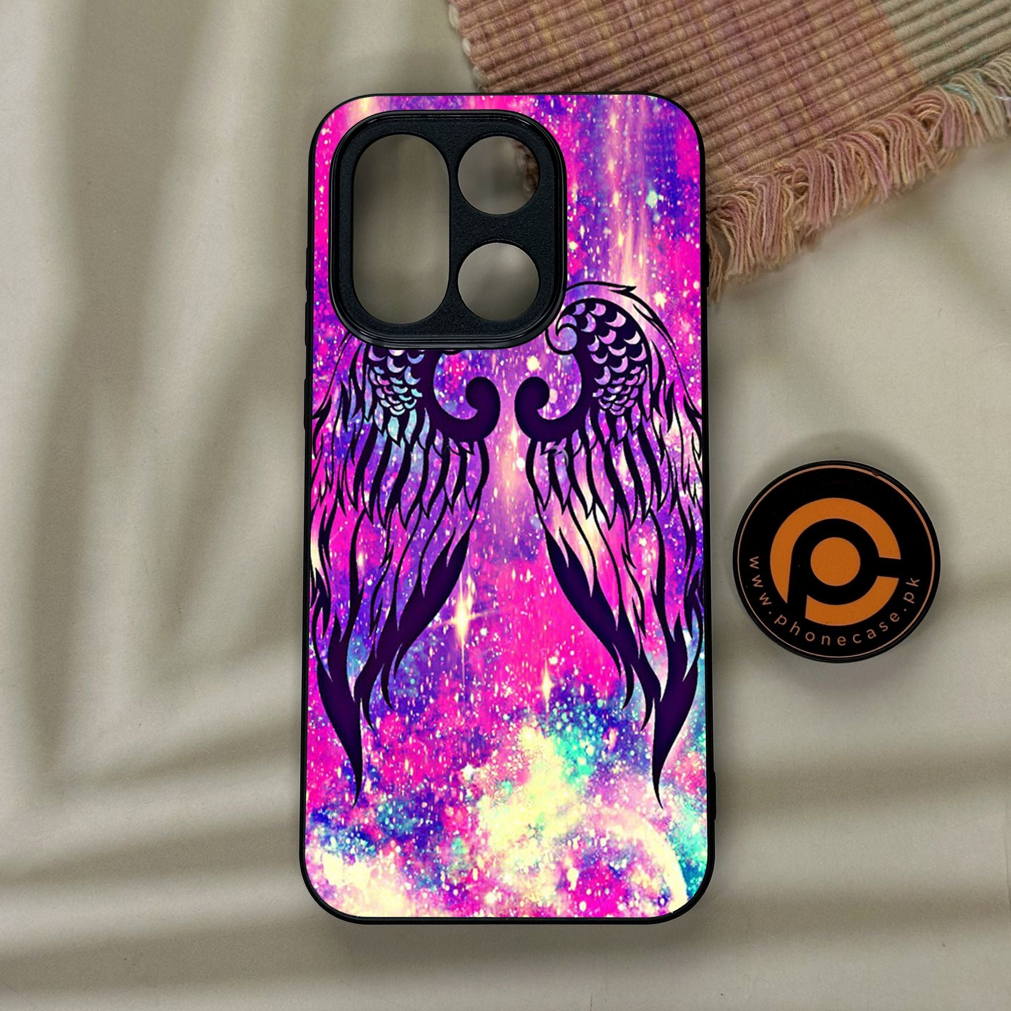 OnePlus 15 - Angel Wings Design 9 - Premium Metal Printed Soft Bumper Shock Proof Case