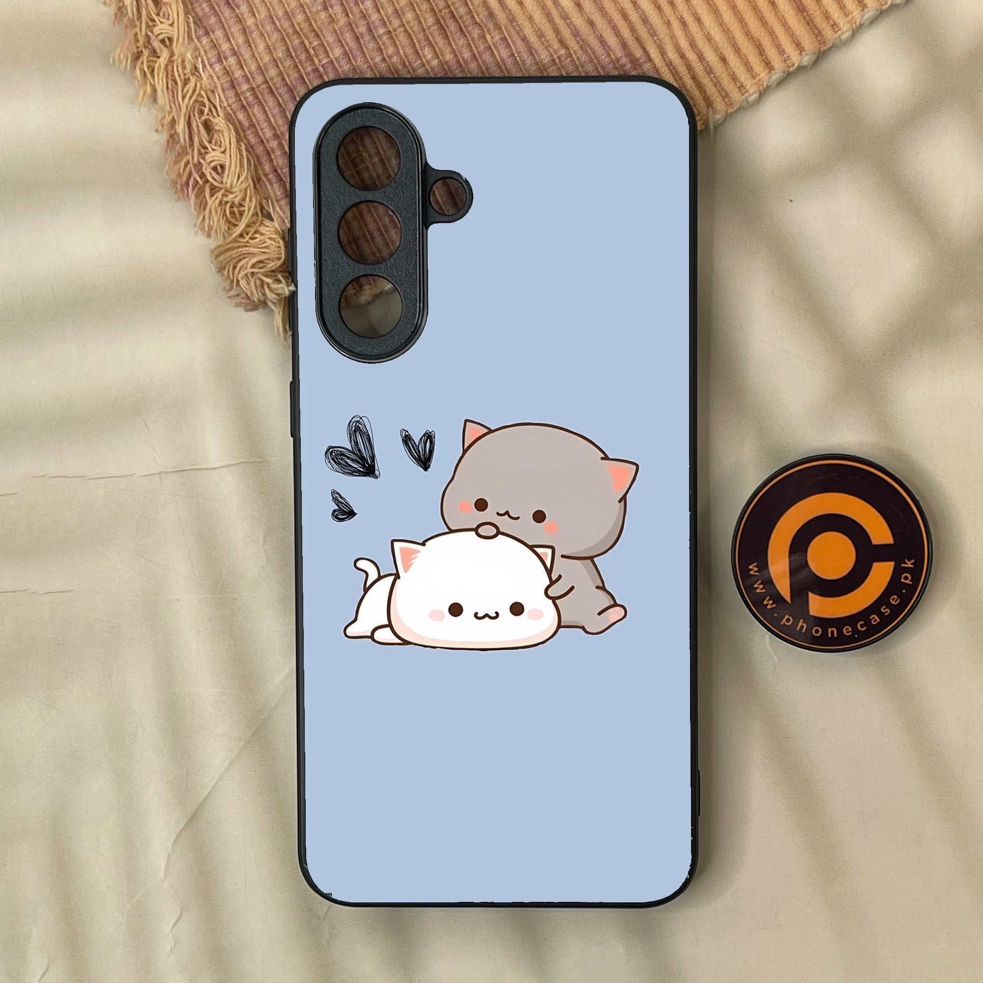 Samsung Galaxy A37 - Cute Bubu Dudu Design 3 - Premium Metal Printed Soft Bumper Shock Proof Case