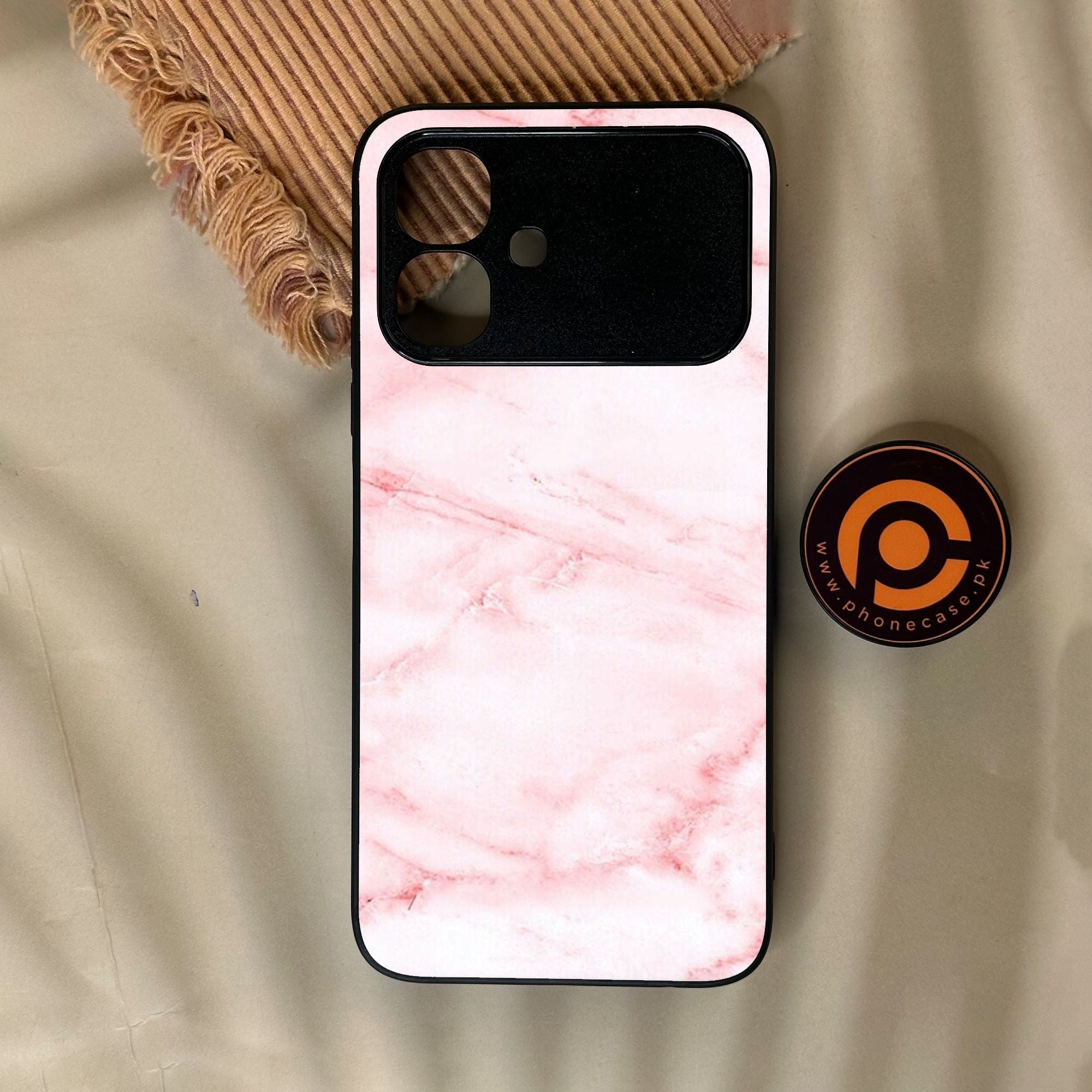 Infinix Smart 20 - Pink Design 2 - Premium Metal Printed Soft Bumper Shock Proof Case