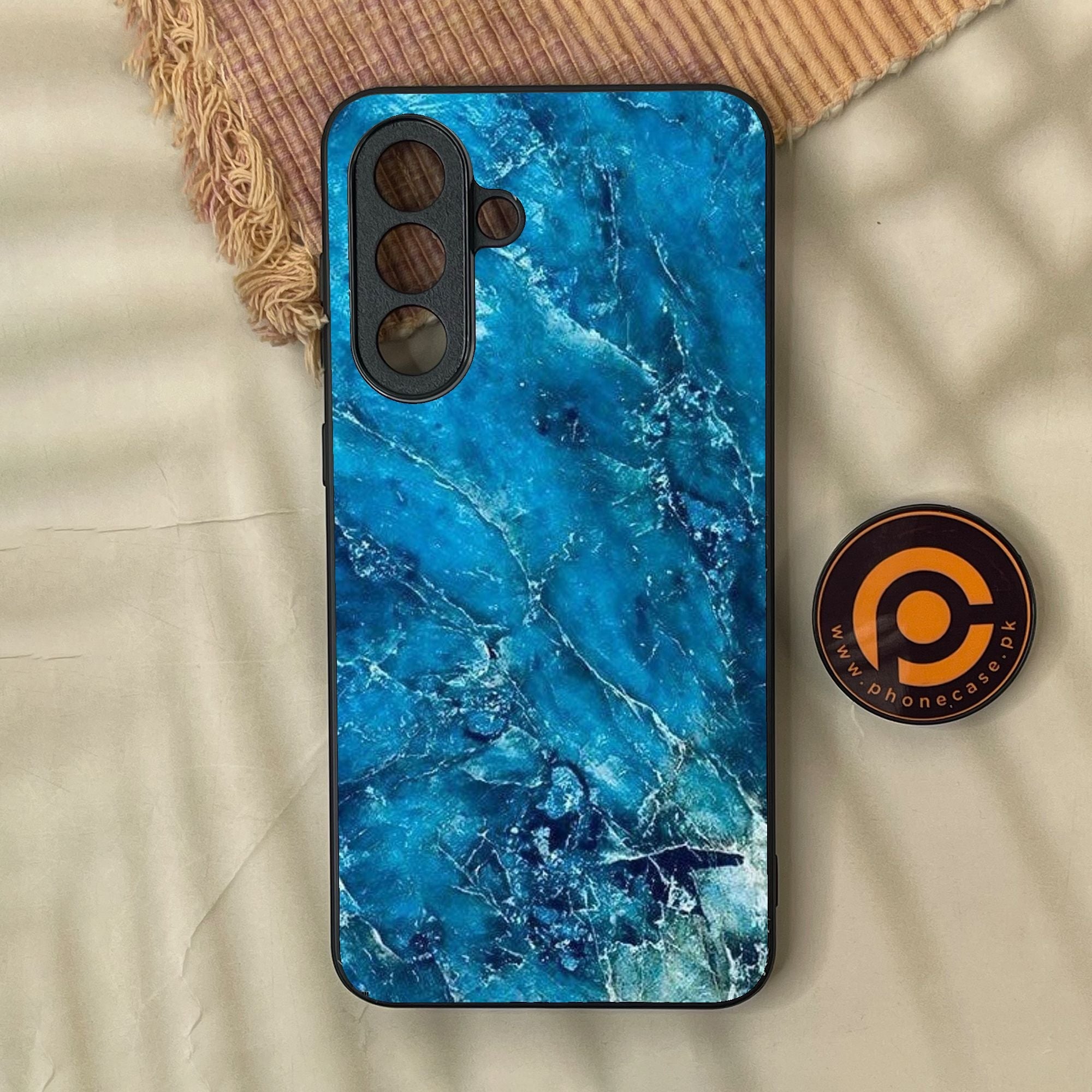 Samsung Galaxy A37 - Blue 2.0 Design 3 - Premium Metal Printed Soft Bumper Shock Proof Case