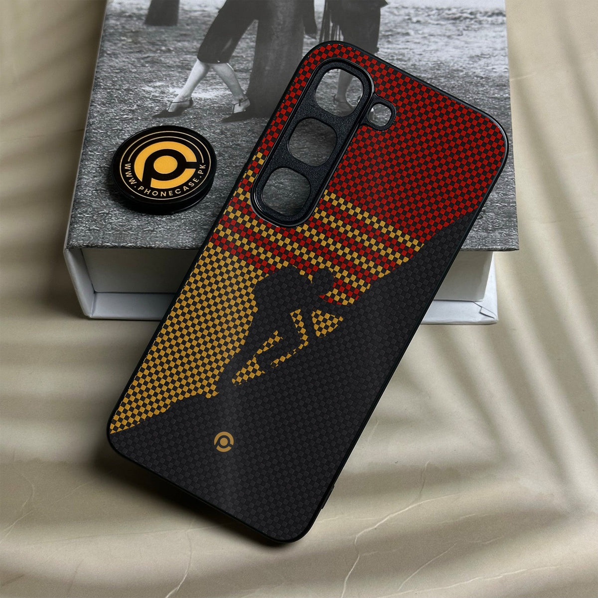 Infinix Hot 70 Pro - Classic Weave Design 2 - Premium Metal Printed Soft Bumper Shock Proof Case