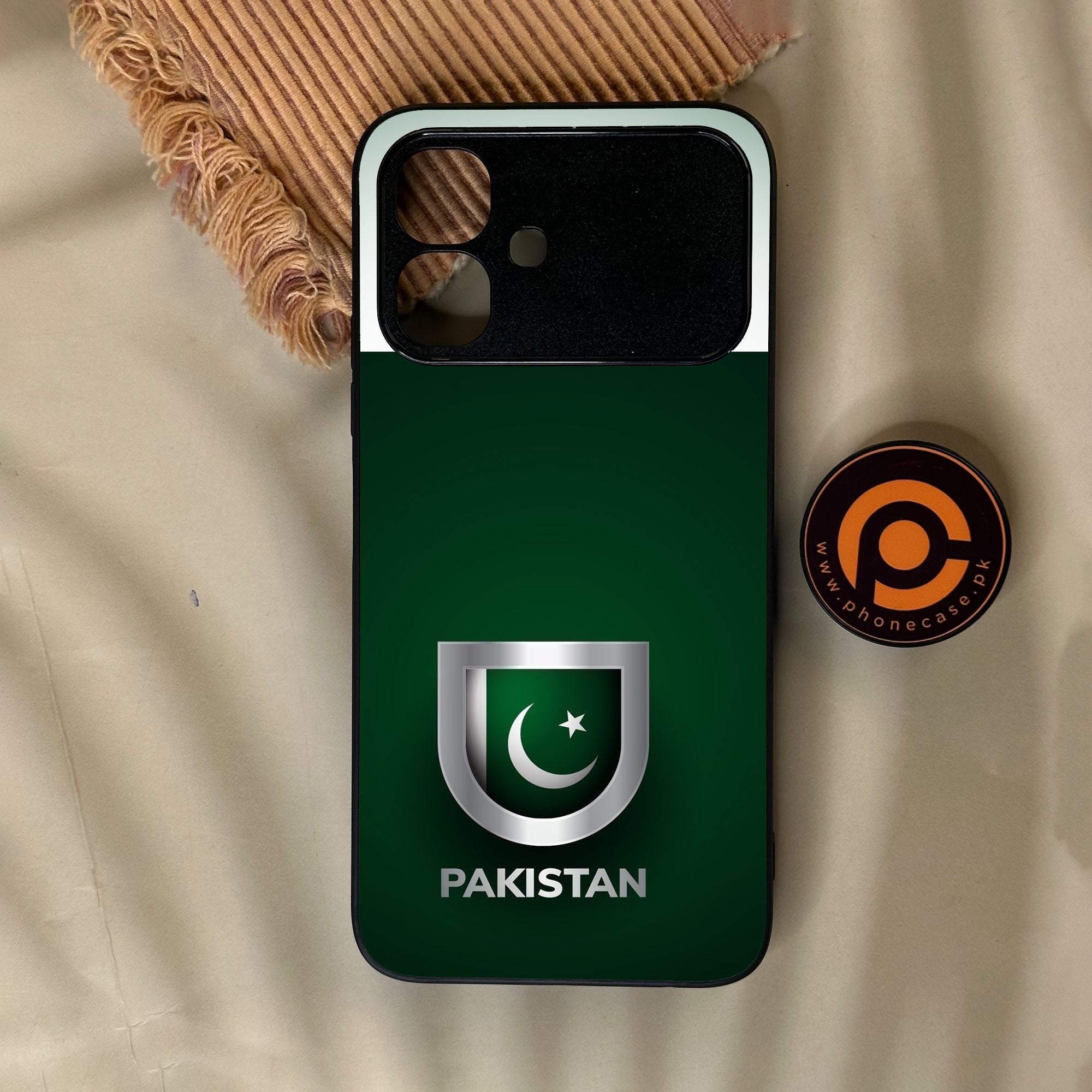 Infinix Smart 20 - Pakistani Flag Design 4 - Premium Metal Printed Soft Bumper Shock Proof Case
