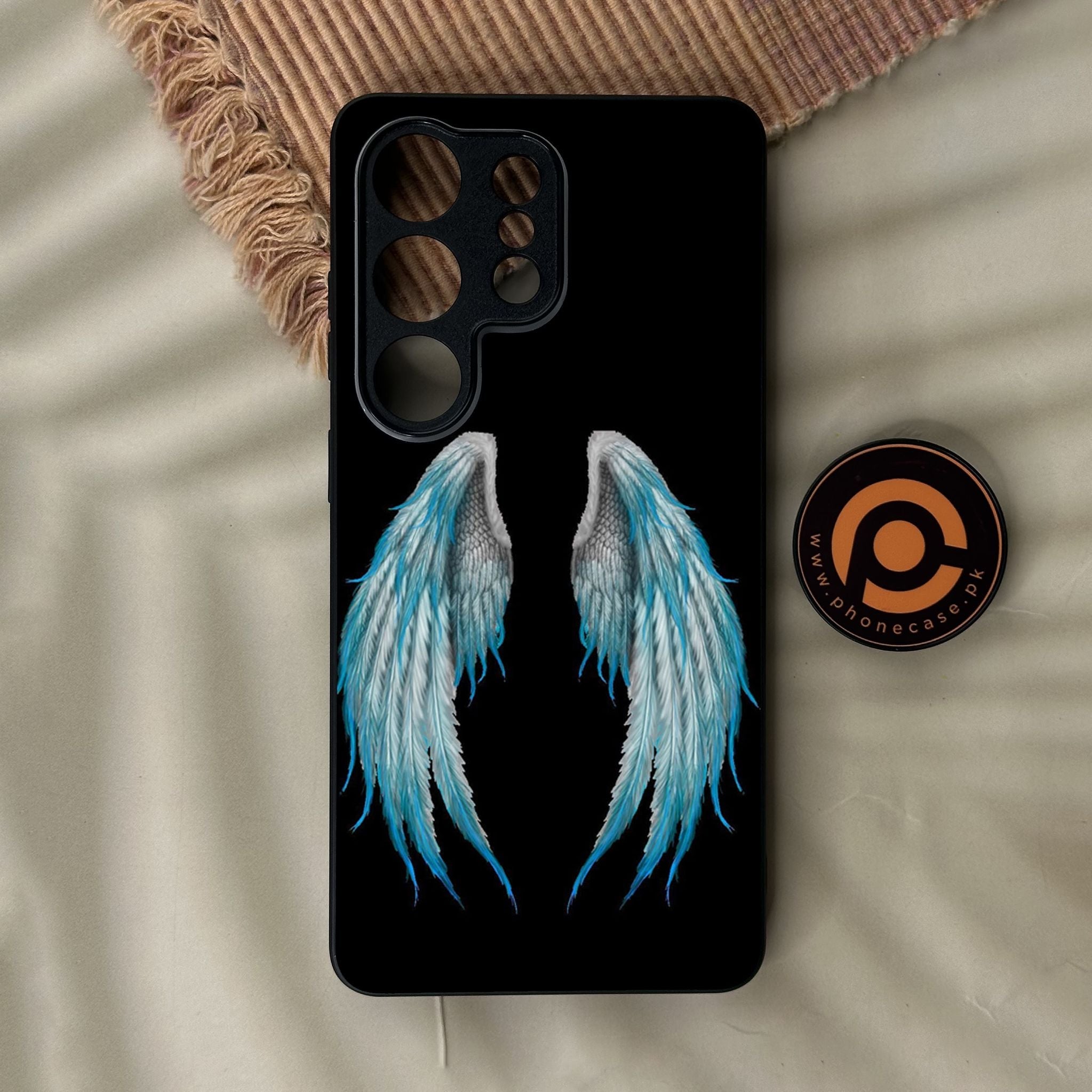 Galaxy S26 Ultra - Angel Wings Design 4 - Premium Metal Printed Soft Bumper Shock Proof Case