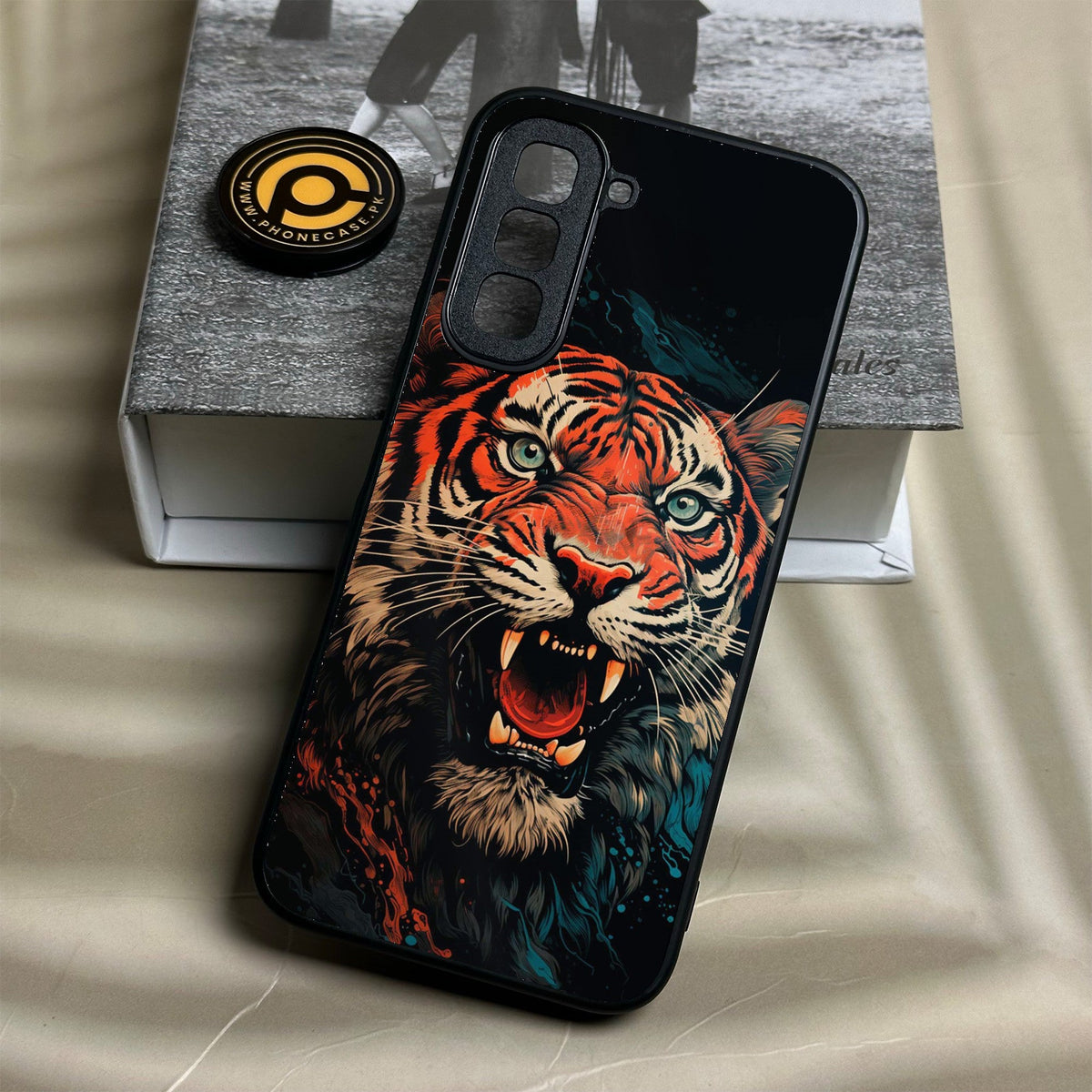 Infinix Hot 70 - Tiger 2.0 Design 3 - Premium Metal Printed Soft Bumper Shock Proof Case
