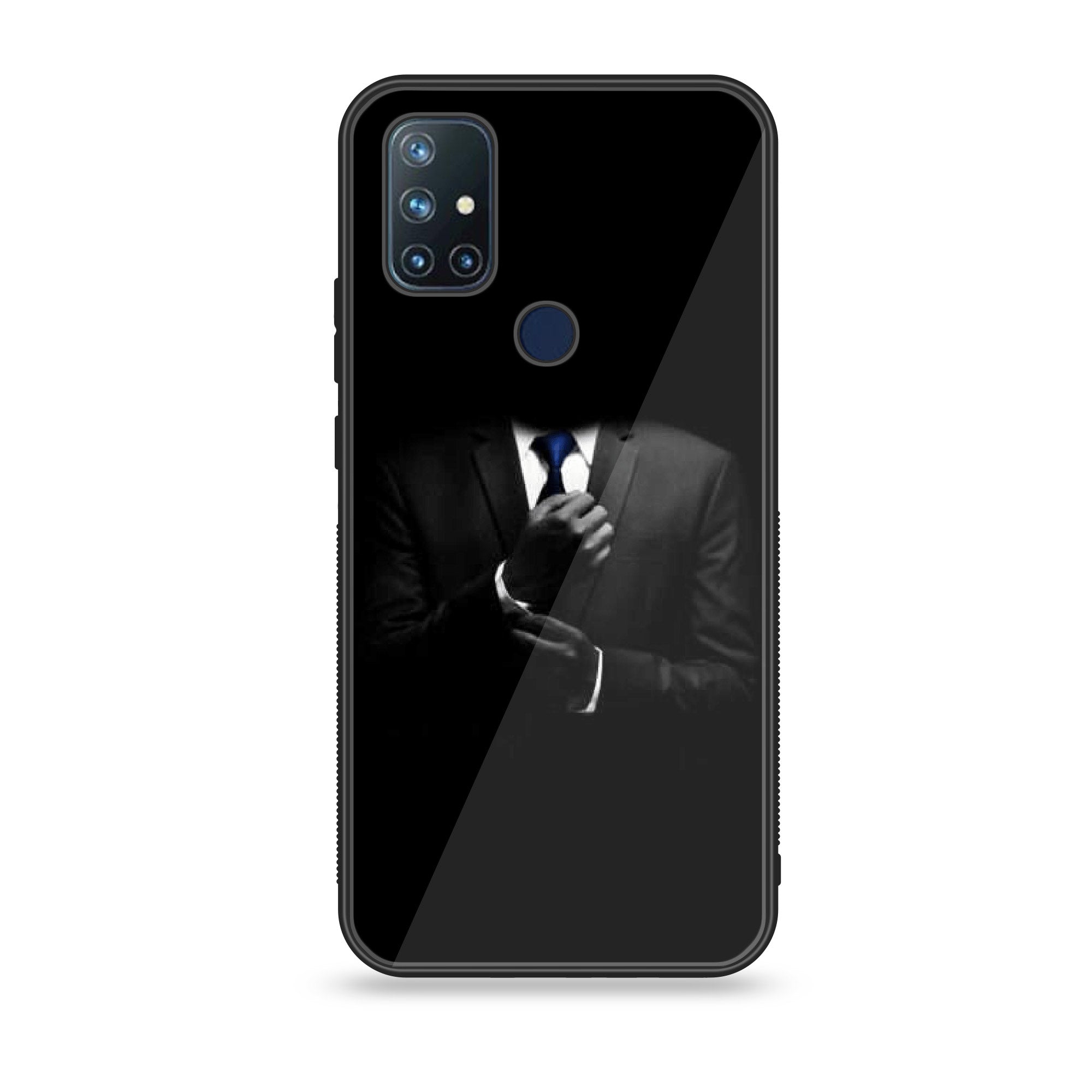 OnePlus Nord N10-Black Art Series - Premium Printed Glass soft Bumper shock Proof Case