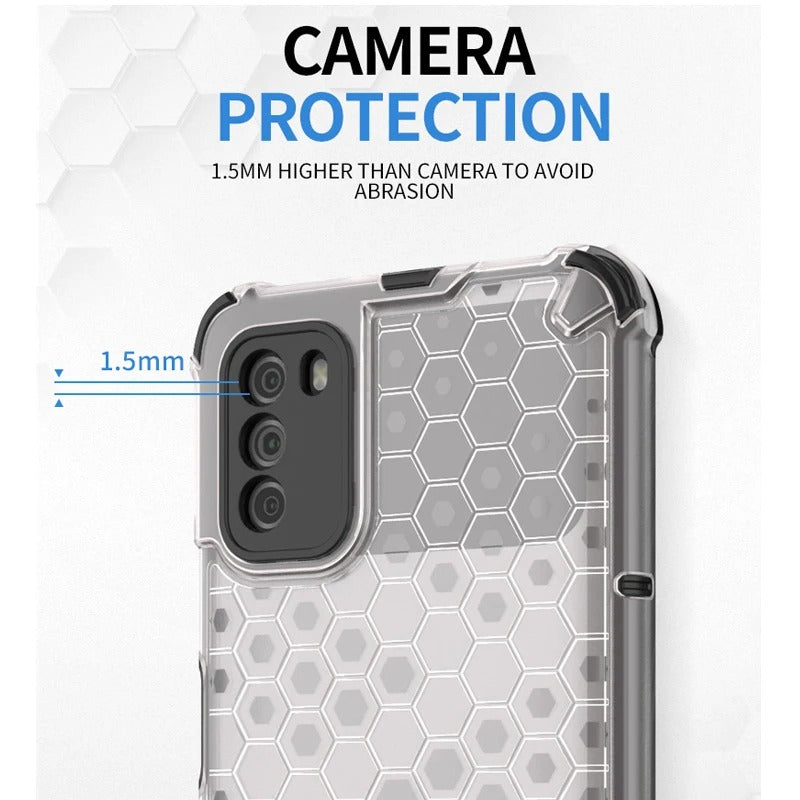 Vivo Y02s Airbag Shockproof Hybrid Armor Honeycomb Transparent Cover