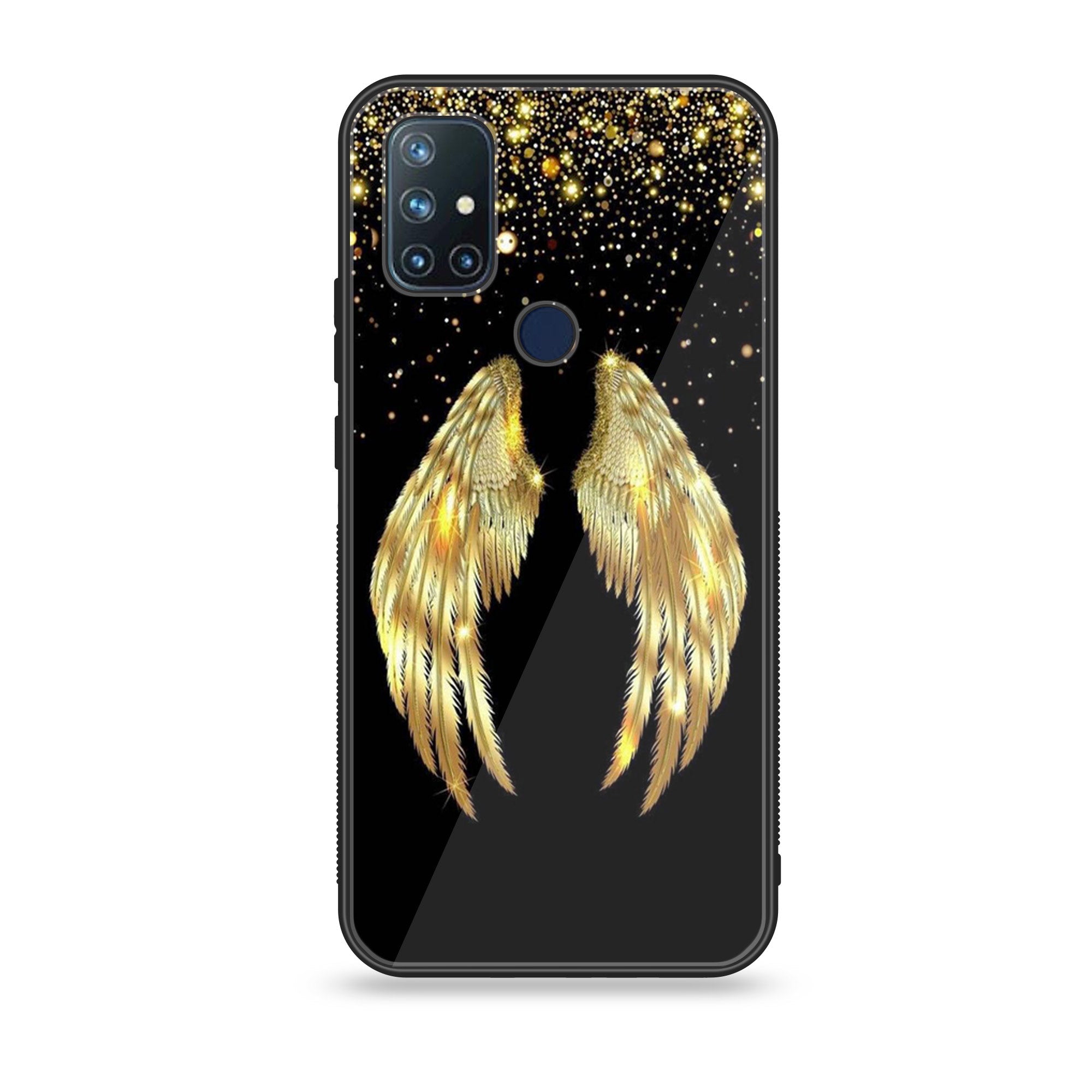 OnePlus Nord N10- Angel Wings Series - Premium Printed Glass soft Bumper shock Proof Case