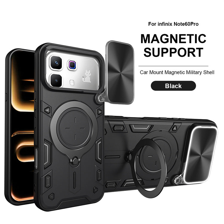 Infinix Note 60 Pro/60 Pro - Stryker Heavy-Duty Magnetic Case with Sliding Lens Protector