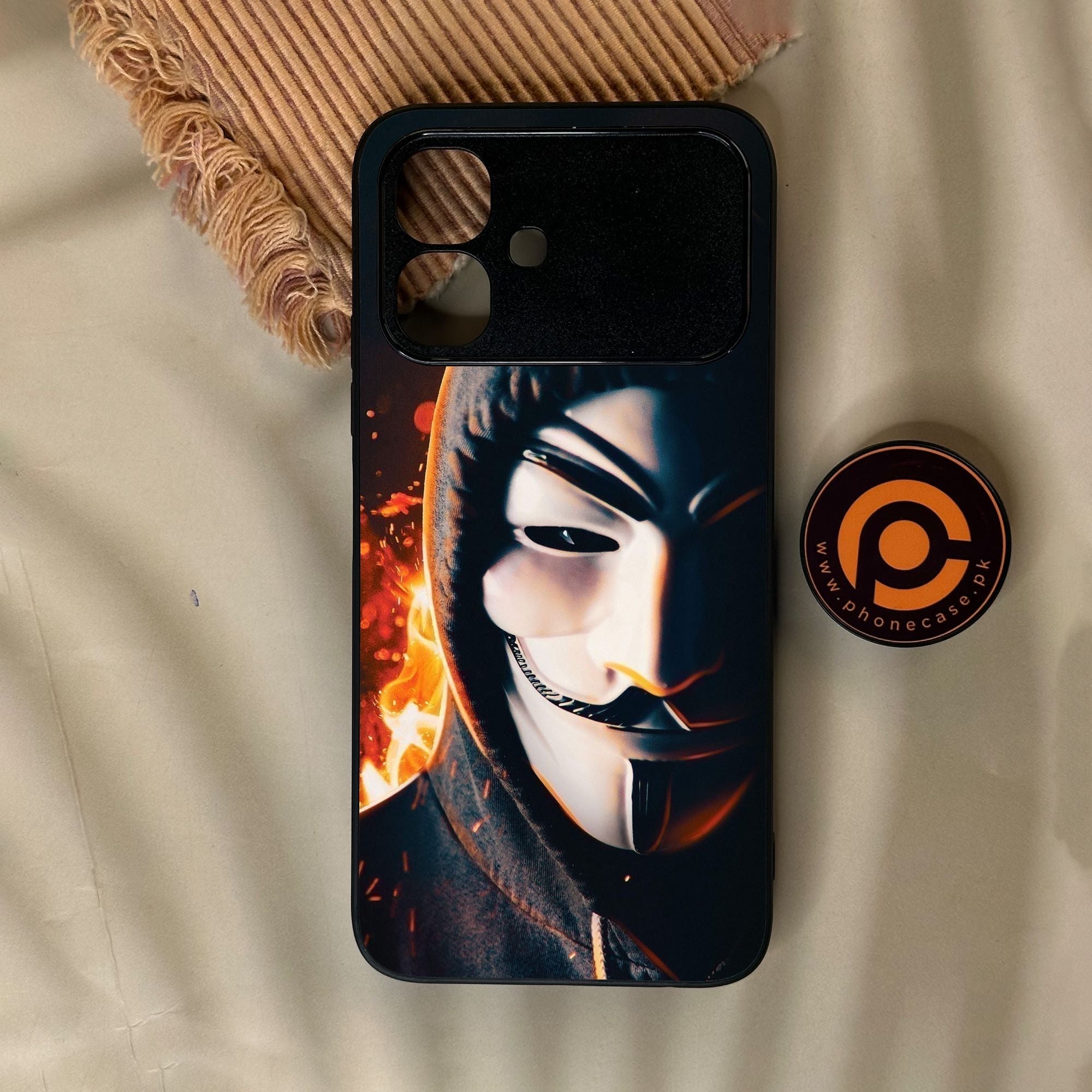 Infinix Smart 20 - Anonymous 2.0 Design 6 - Premium Metal Printed Soft Bumper Shock Proof Case