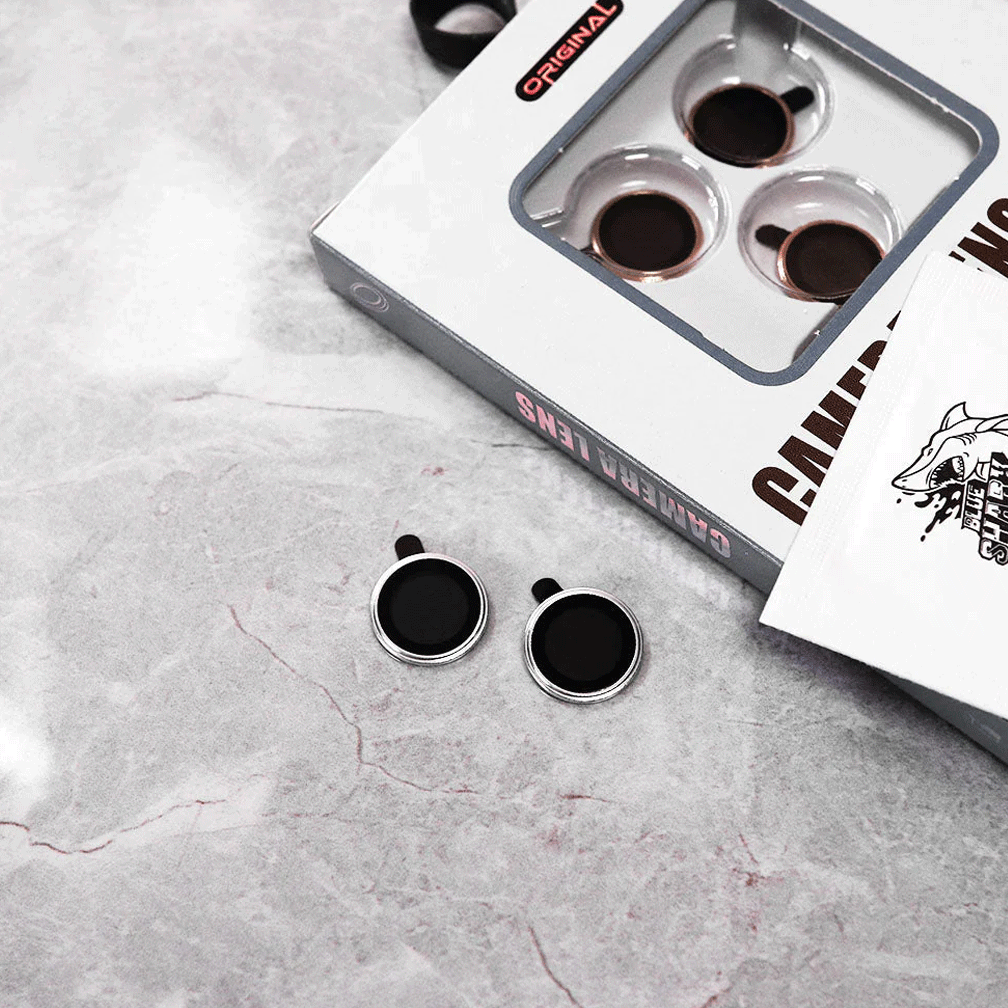 Iphone 11 Pro Camera Protector - Silver - Blue Shark 3D AntI Scratch ProtectIve camera Protector