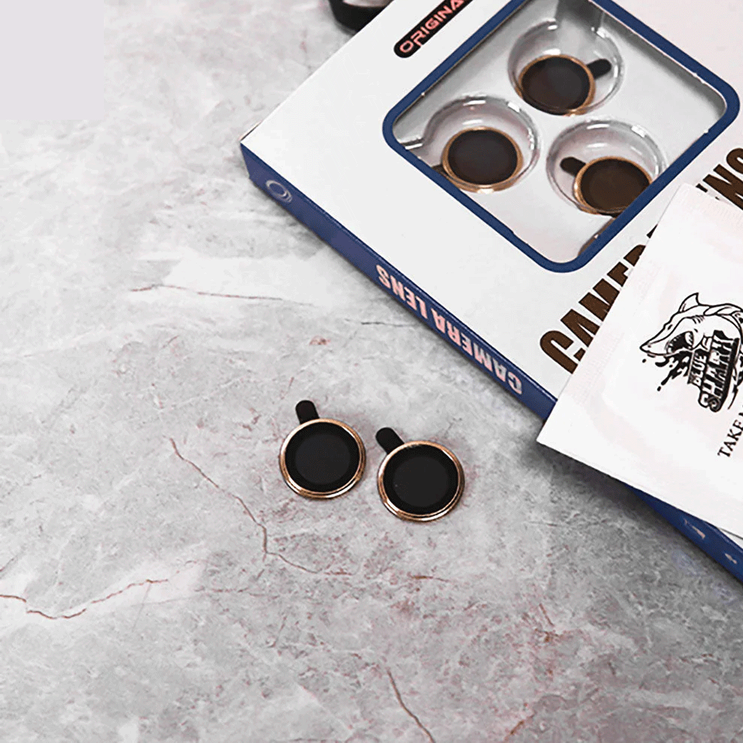 Iphone 11 Pro Camera Protector - Golden - Blue Shark 3D AntI Scratch ProtectIve camera Protector