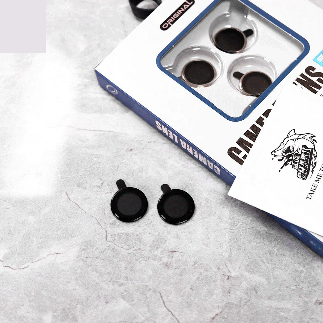 Iphone 11 Pro Camera Protector - Black - Blue Shark 3D AntI Scratch ProtectIve camera Protector