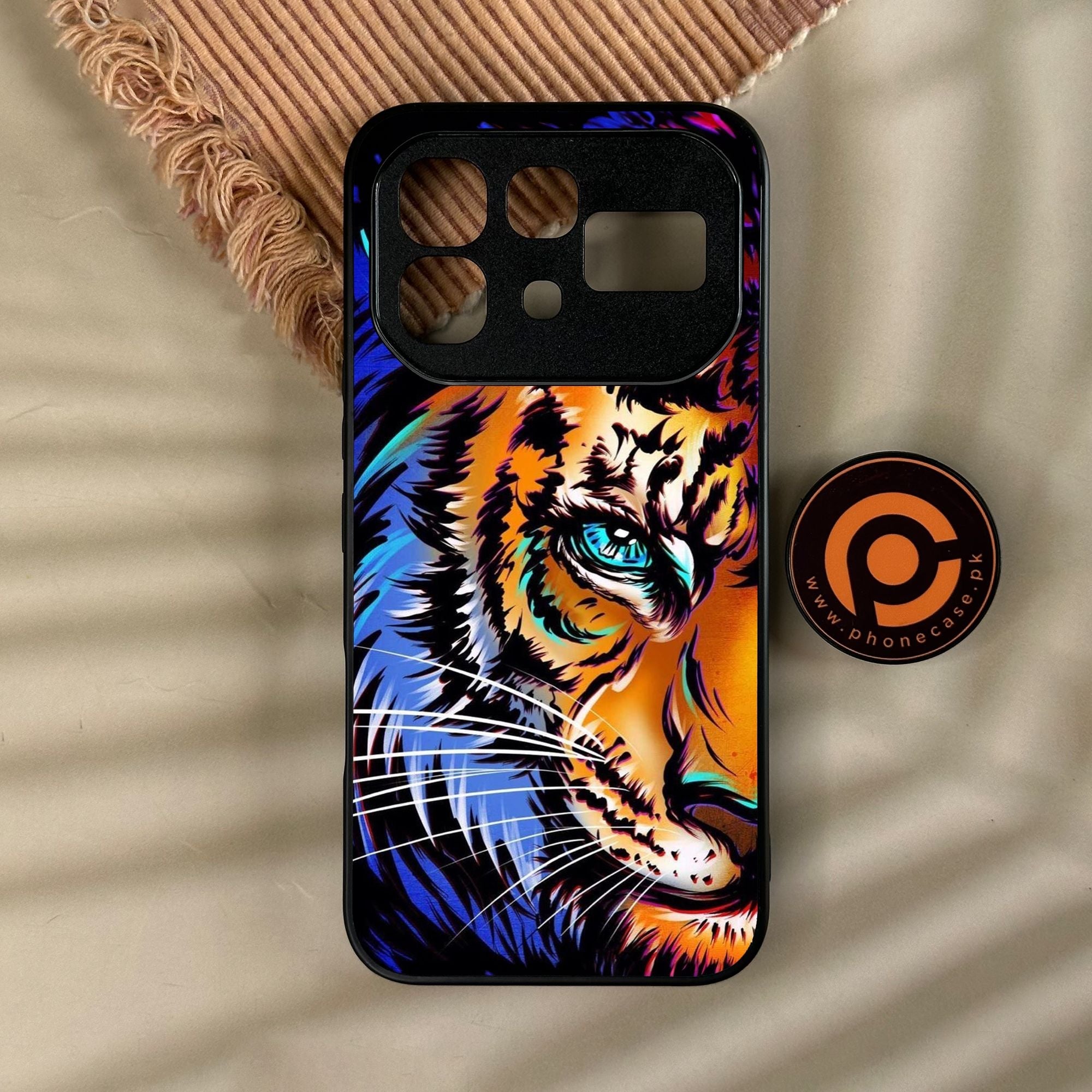 Infinix Note 60 Pro - Tiger Art - Premium Metal Printed Soft Bumper Shock Proof Case