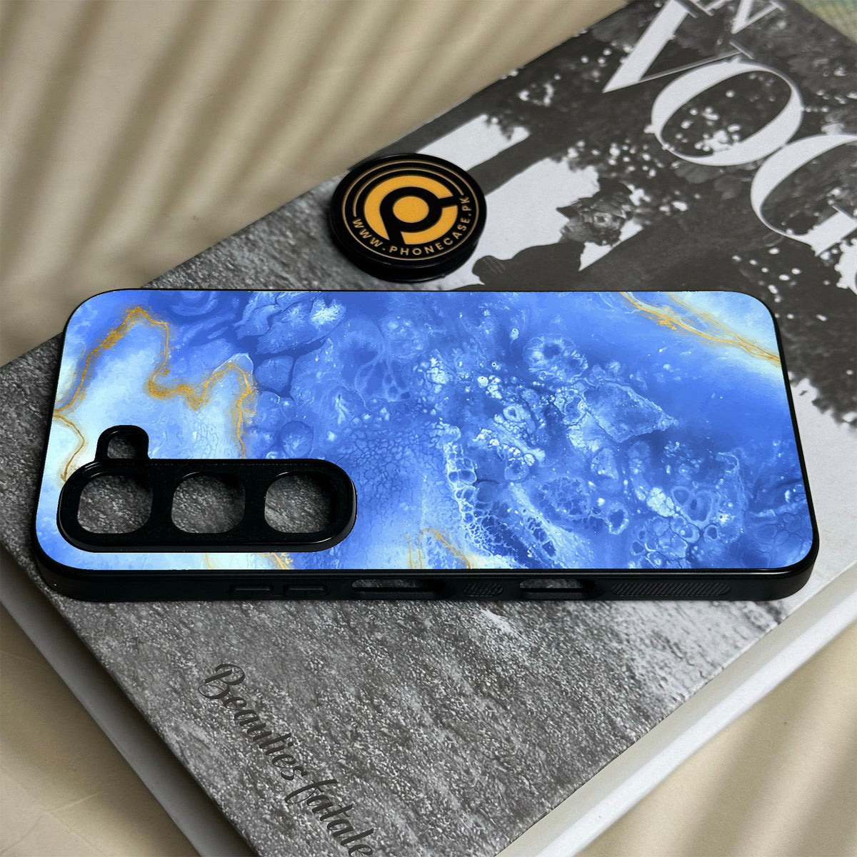 Infinix Hot 70 Pro - Blue 2.0 Design 2 - Premium Metal Printed Soft Bumper Shock Proof Case