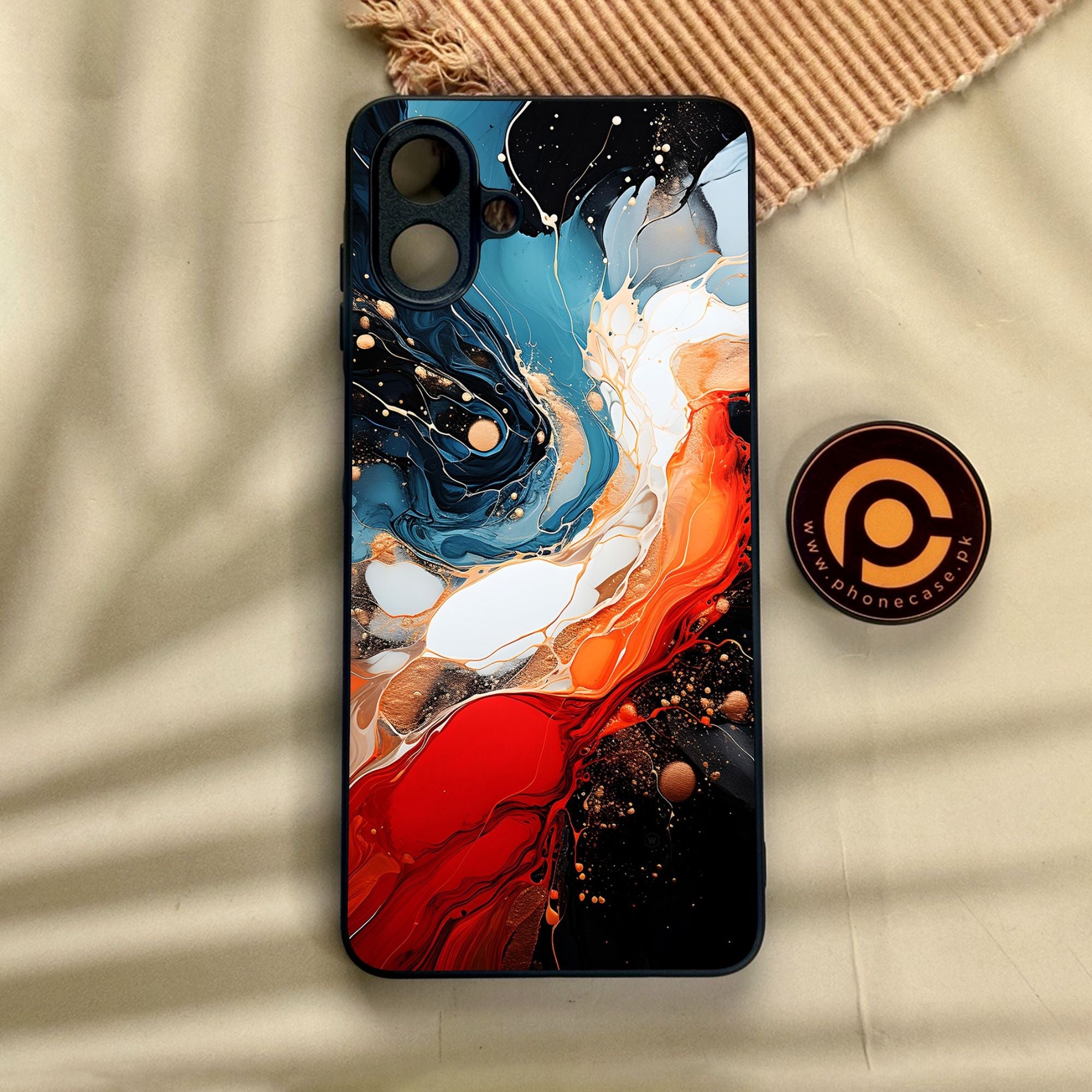 Samsung Galaxy A07 - Liquid 2.0 Design 9 - Premium Metal Printed Soft Bumper Shock Proof Case