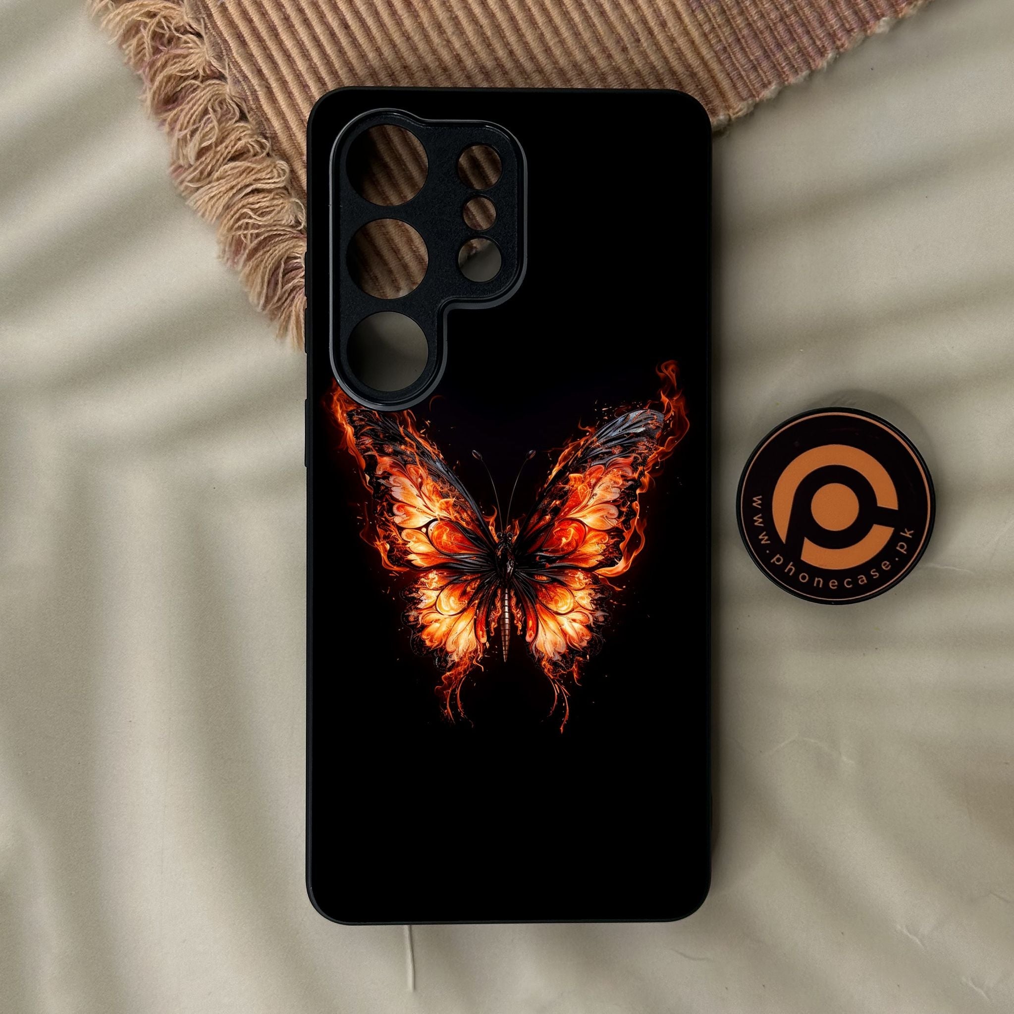 Galaxy S26 Ultra - Butterflies Design 5 - Premium Metal Printed Soft Bumper Shock Proof Case