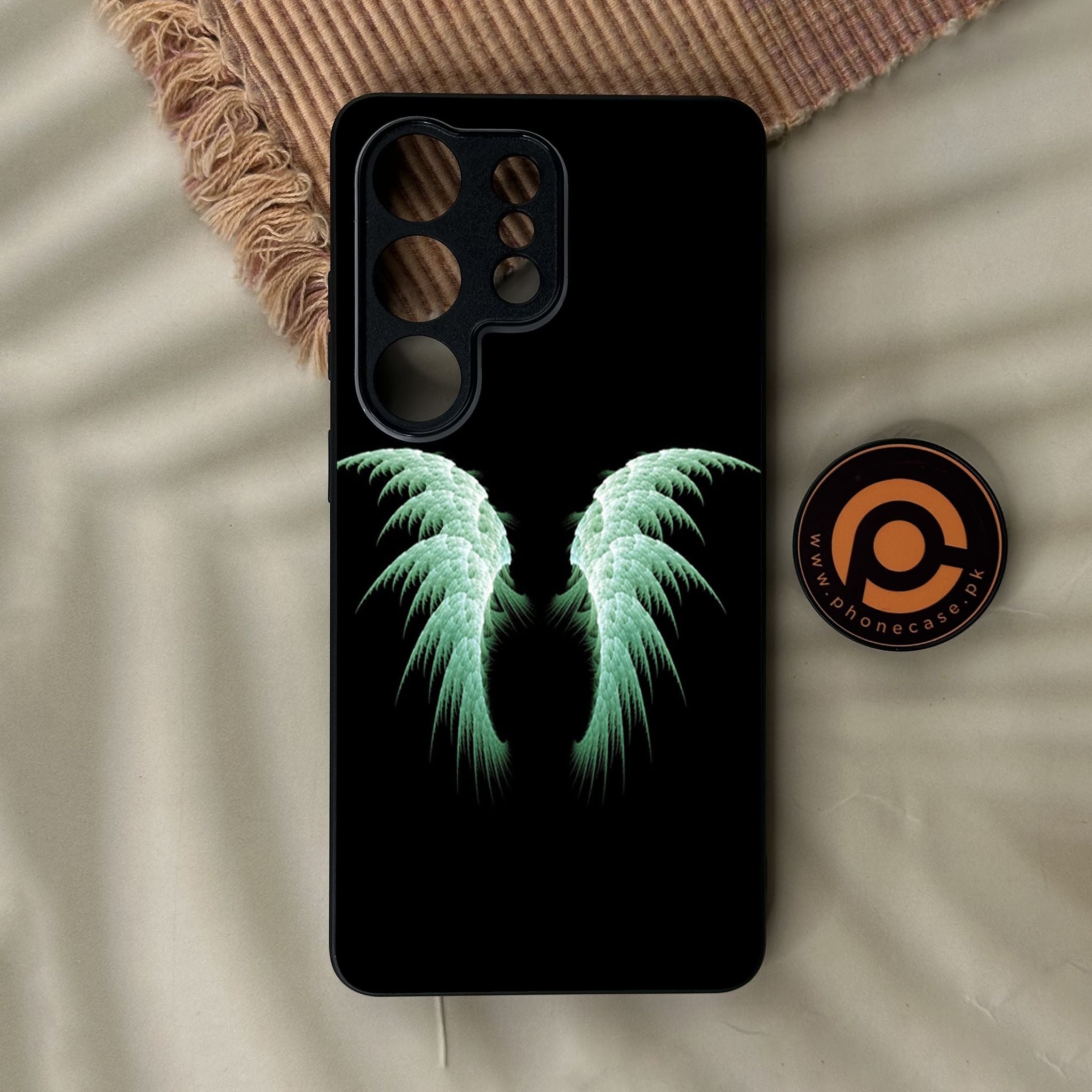 Galaxy S26 Ultra - Angel Wings Design 5 - Premium Metal Printed Soft Bumper Shock Proof Case