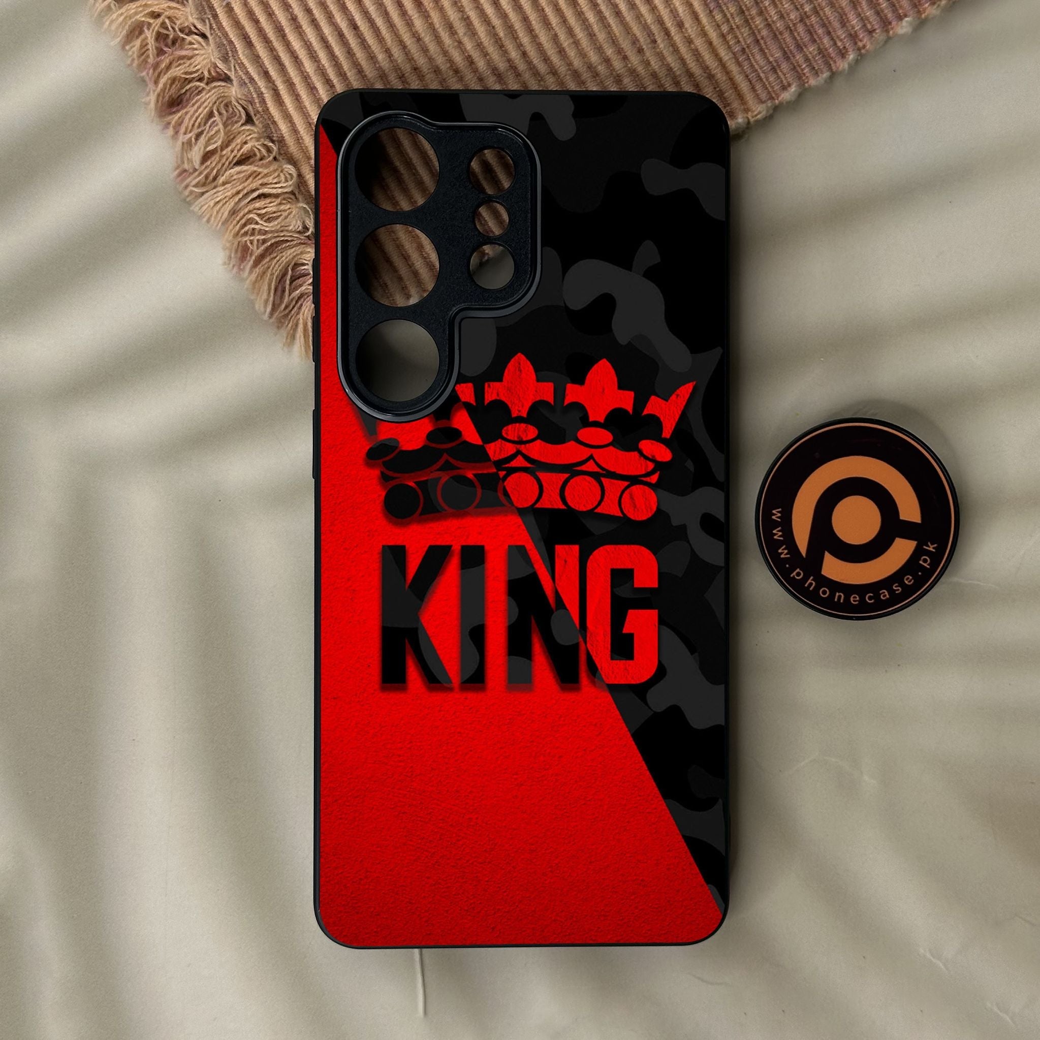 Galaxy S26 Ultra - King Design 6 - Premium Metal Printed Soft Bumper Shock Proof Case