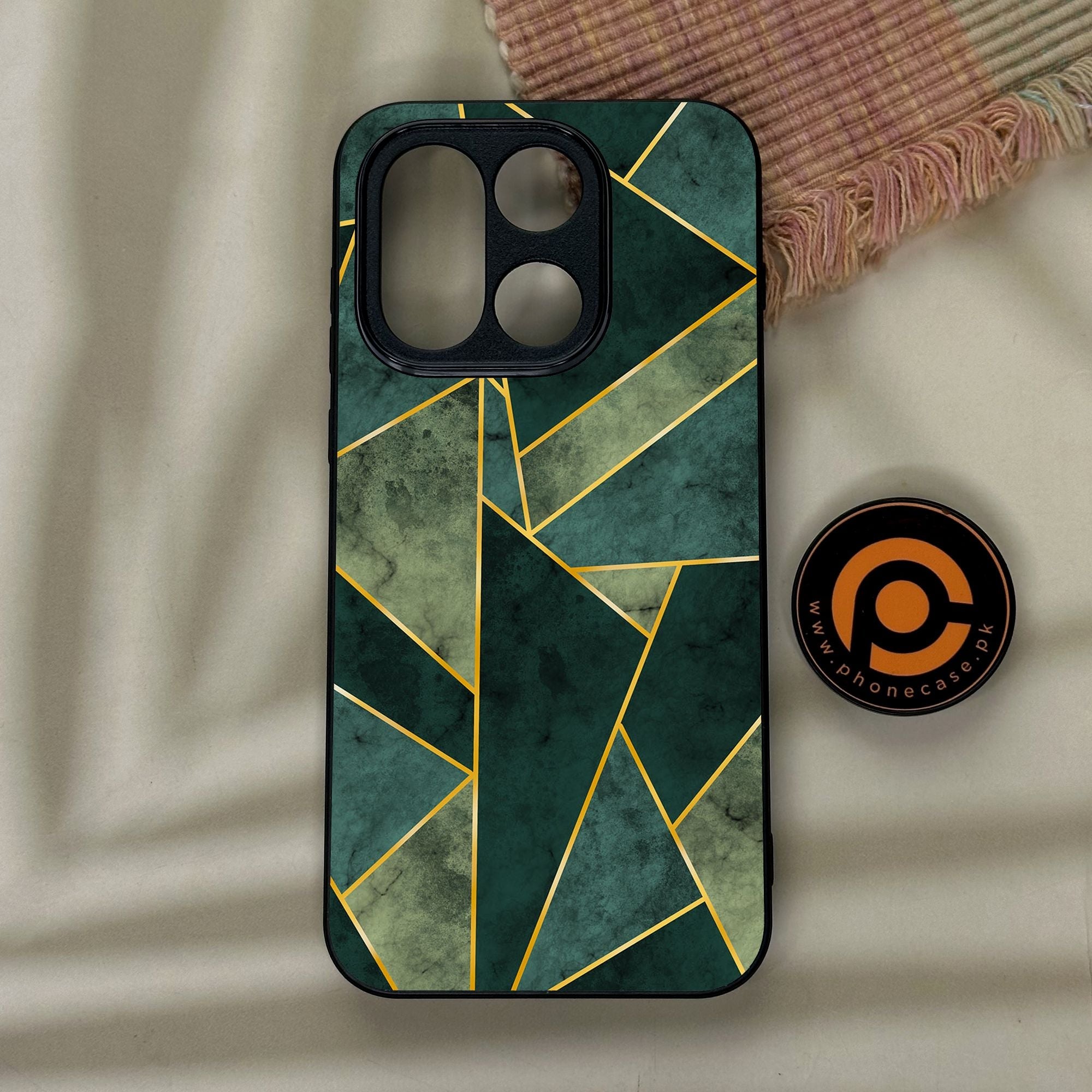 OnePlus 15 - Geometric Design 5 - Premium Metal Printed Soft Bumper Shock Proof Case
