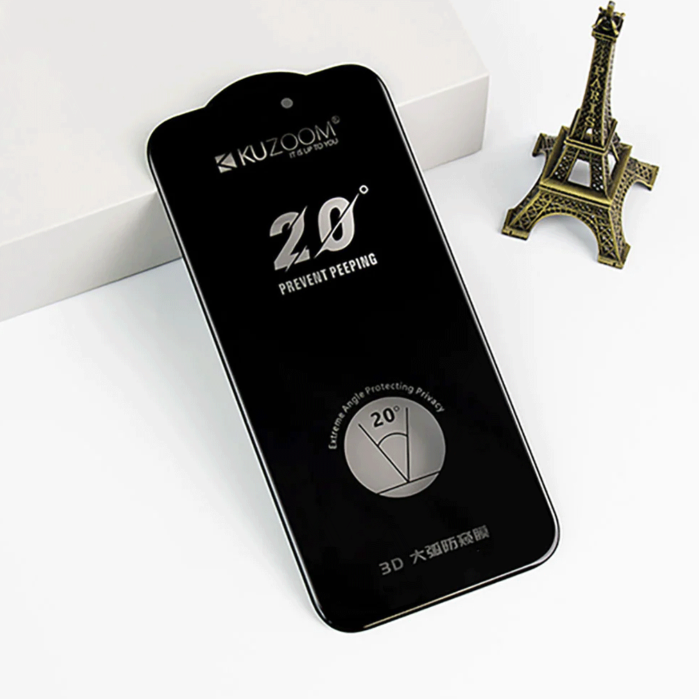 iPhone 17 Air Screen Protector - Transparent - Kuzoom 20 degree Privacy Glass Protector