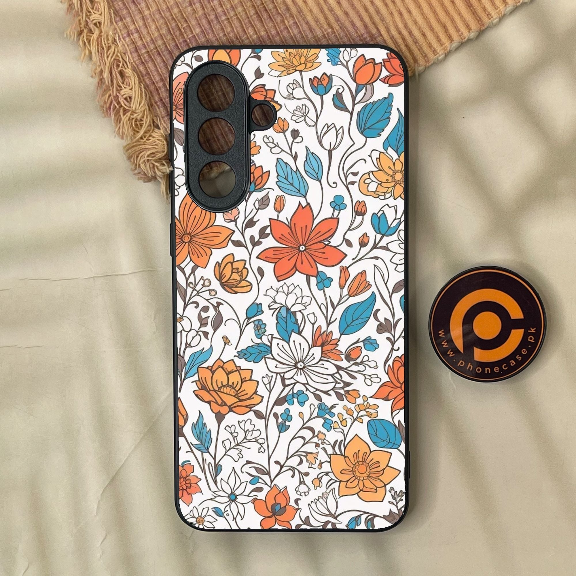 Samsung Galaxy A37 - Floral Series Design 9 - Premium Metal Printed Soft Bumper Shock Proof Case