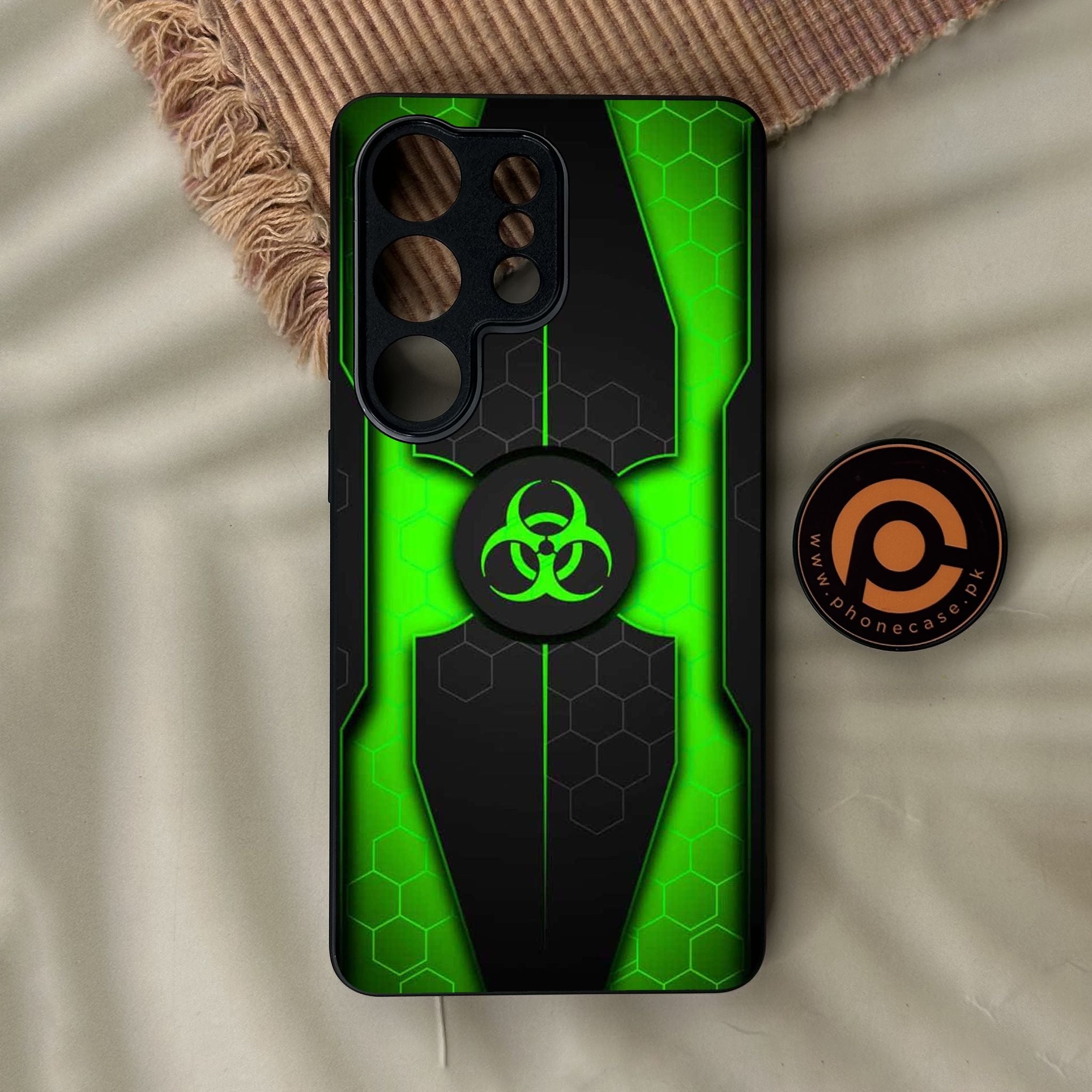 Galaxy S26 Ultra - Biohazard Design 3 - Premium Metal Printed Soft Bumper Shock Proof Case
