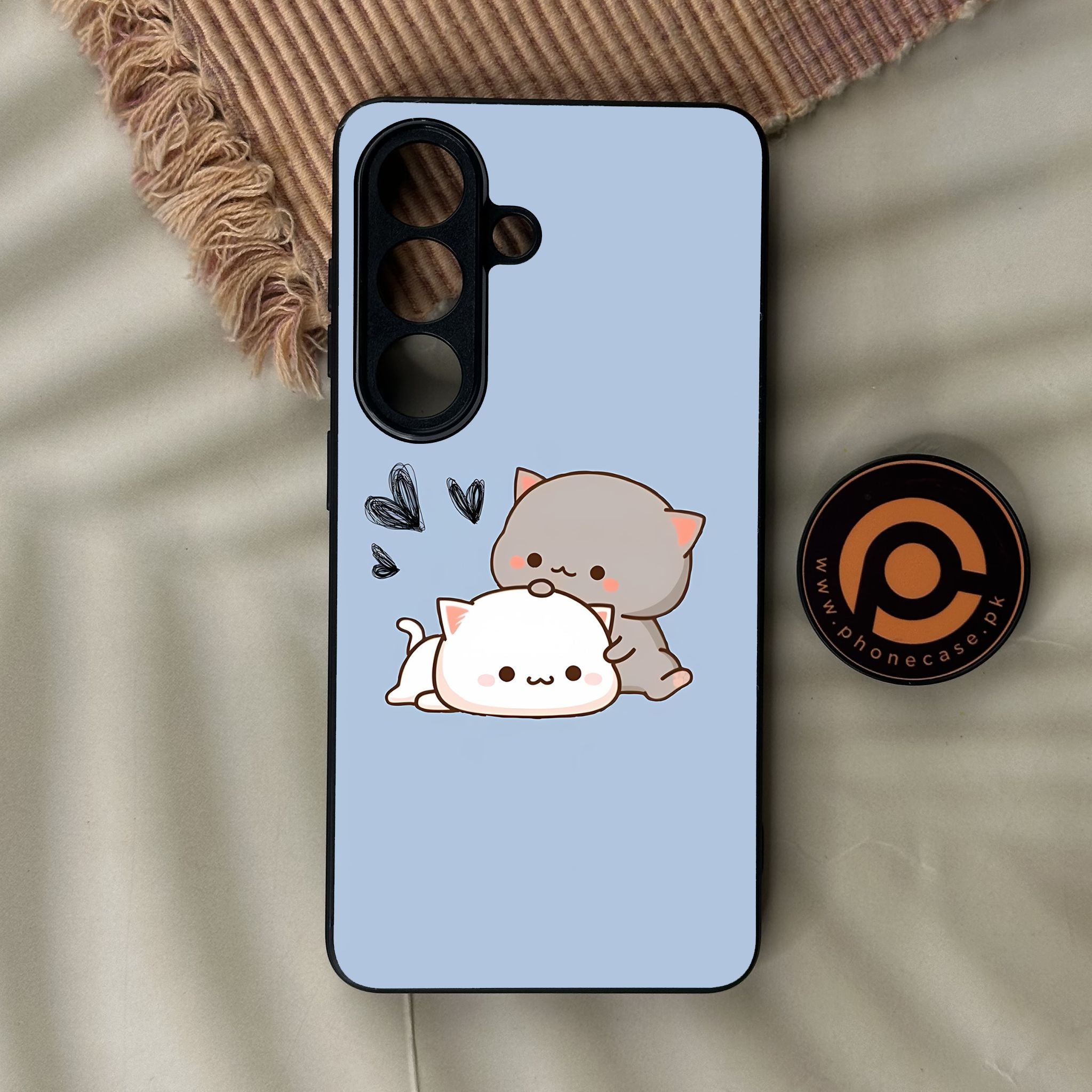 Galaxy S26 - Cute Bubu Dudu Design 3 - Premium Metal Printed Soft Bumper Shock Proof Case