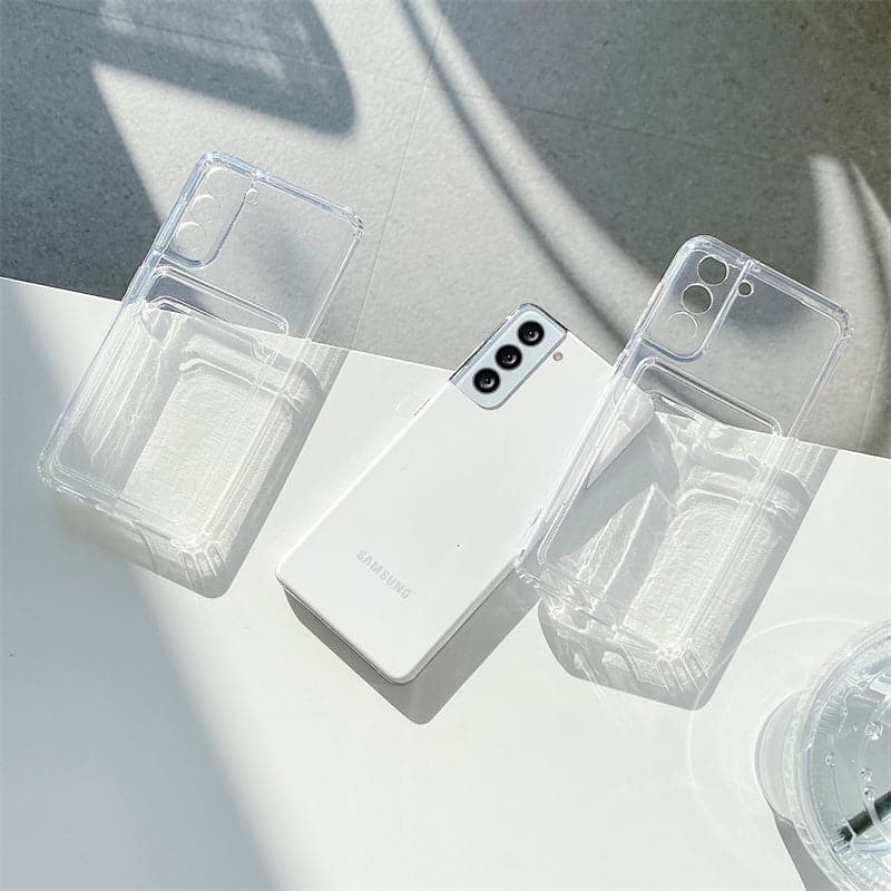 Galaxy S26 - Wallet Card Holder Transparent Slot ShockProof Case