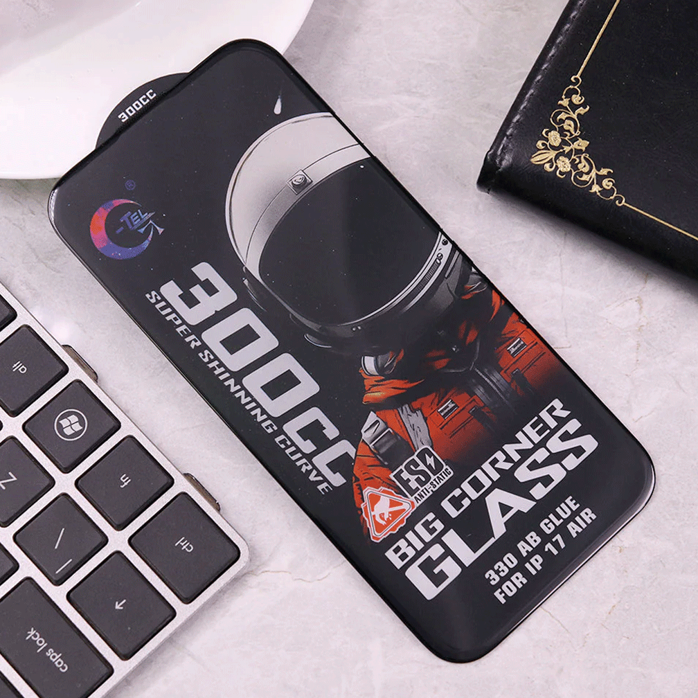 iPhone 17 Air Screen Protector - Black - Premium G-tel 300CC Tempered High Quality Big Corner Screen Protector