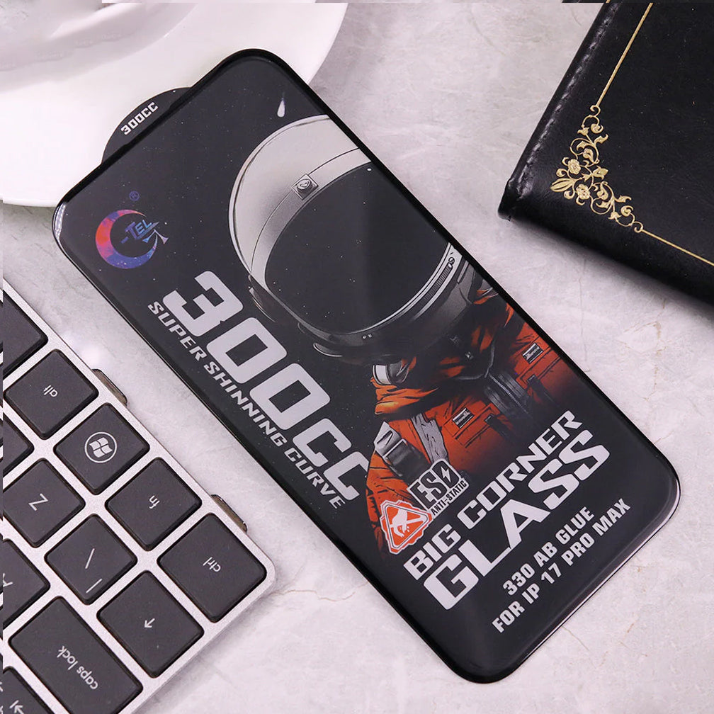 iPhone 17 Pro Max Screen Protector - Black - Premium G-tel 300CC Tempered High Quality Big Corner Screen Protector