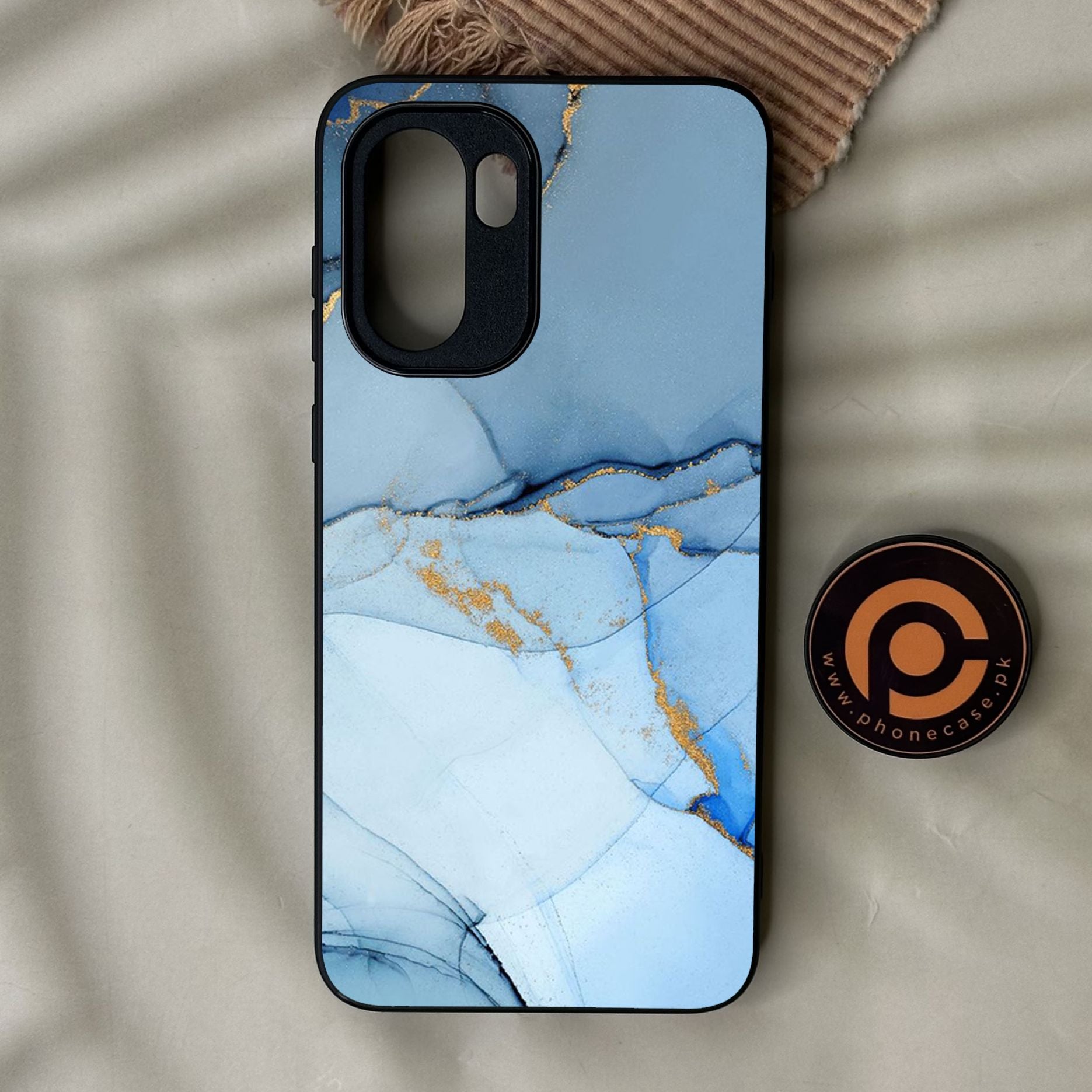 OnePlus Ace 6 - Blue Marble Design 8 - Premium Metal Printed Soft Bumper Shock Proof Case